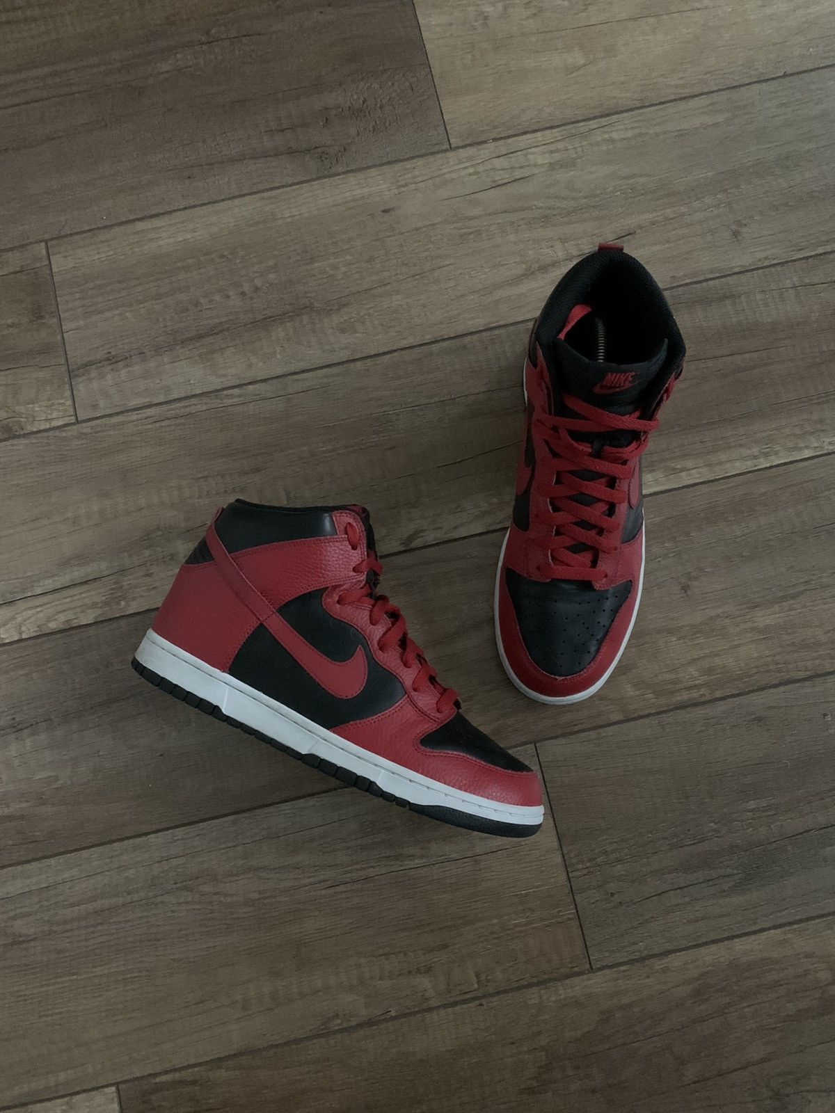 Nike RARE Nike Dunk High Be True To Your Street Bred Black Red Size US 10.5 / EU 43-44 - 15 Thumbnail