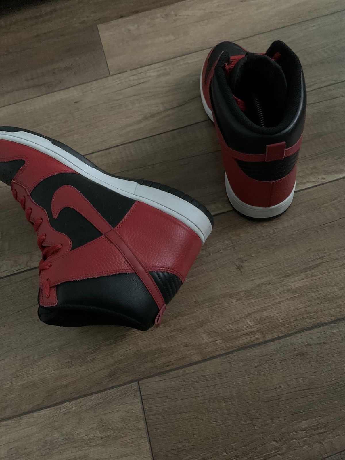 Nike RARE Nike Dunk High Be True To Your Street Bred Black Red Size US 10.5 / EU 43-44 - 21 Thumbnail