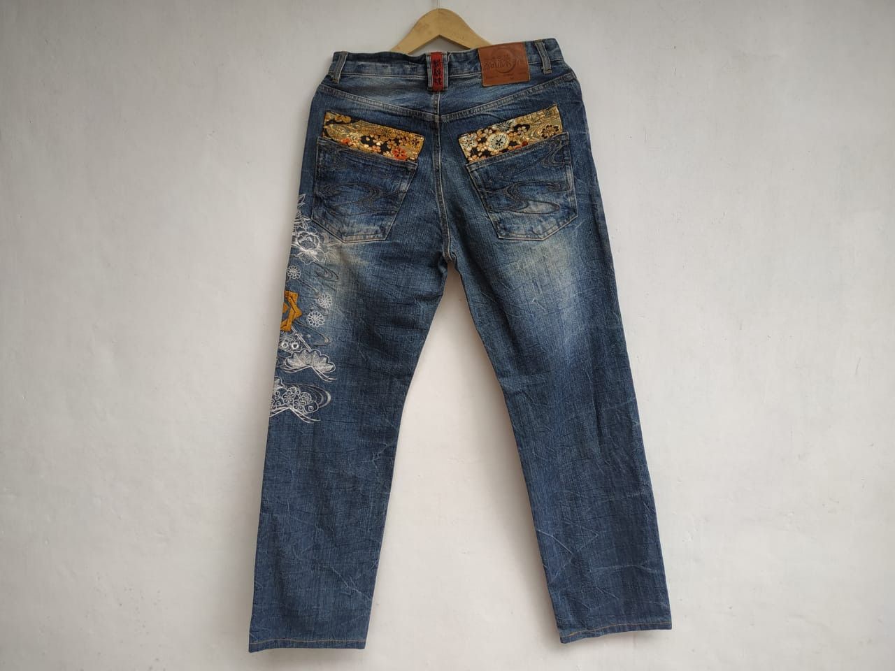 Japanese Brand Karakuri Tamashi Japan, Embroidery Jeans Size US 30 / EU 46 - 3 Thumbnail