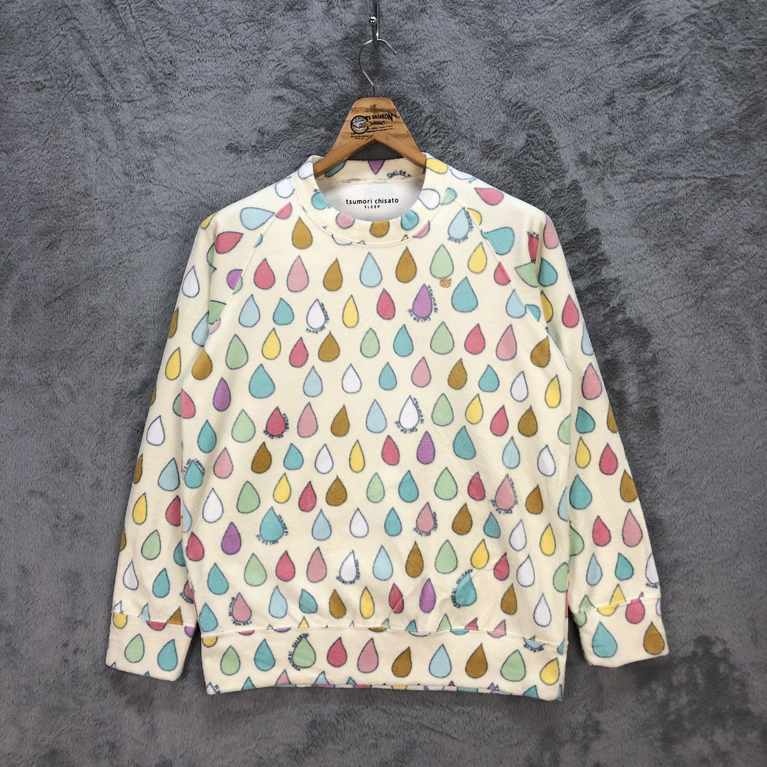 Tsumori Chisato Tsumori Chisato Sleep Water Drop Fleece Sweatshirt #5683-202 Size M / US 6-8 / IT 42-44 - 1 Thumbnail