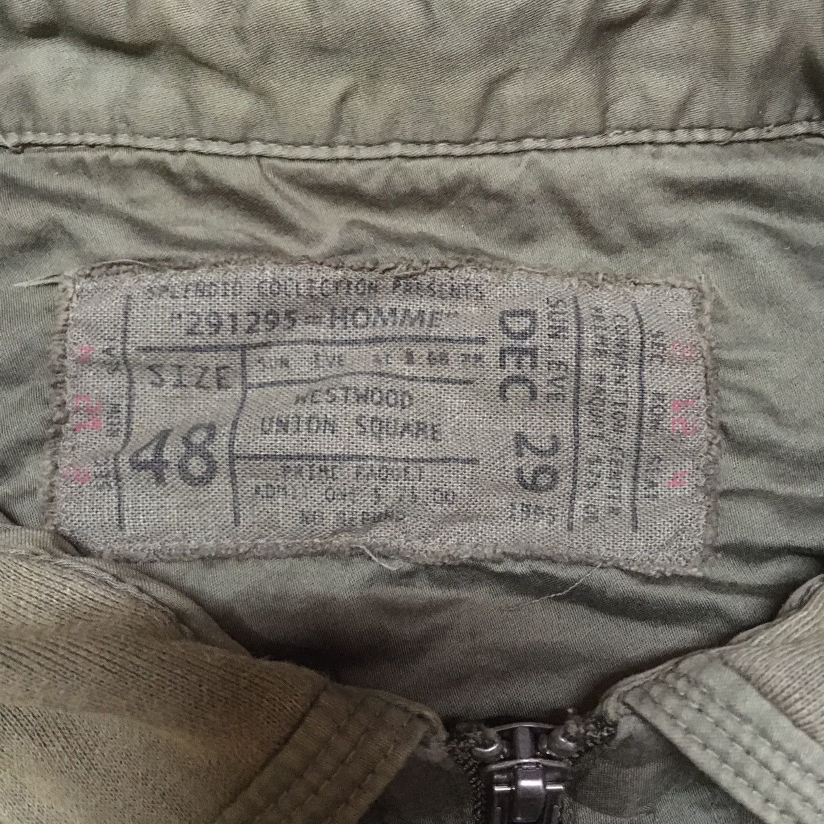 291295=Homme Japanese Brand Military Army Style Jacket Zipper Size US M / EU 48-50 / 2 - 7 Thumbnail