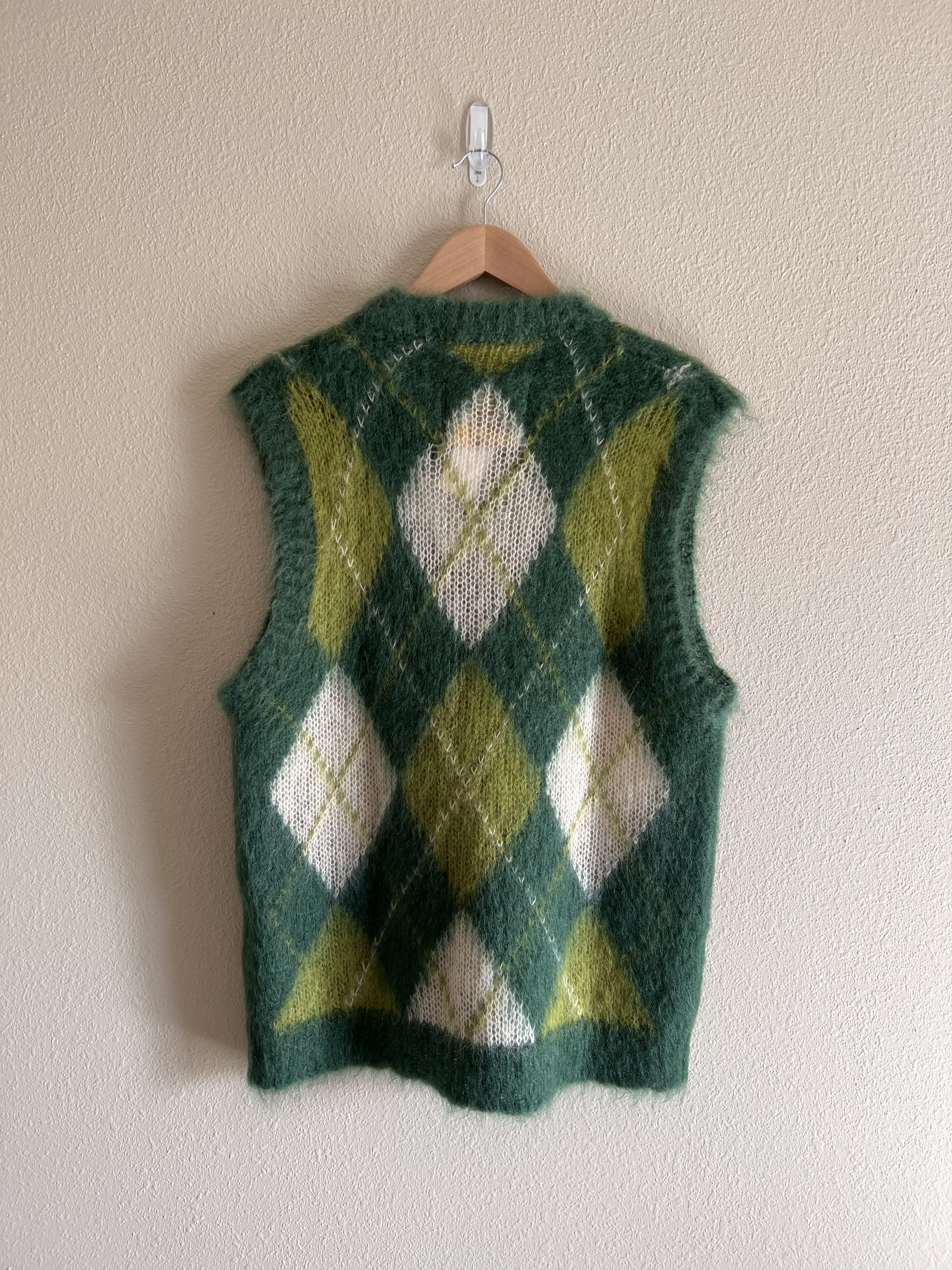 Marni Marni Mohair Argyle Sweater Vest in Green Size US M / EU 48-50 / 2 - 4 Thumbnail