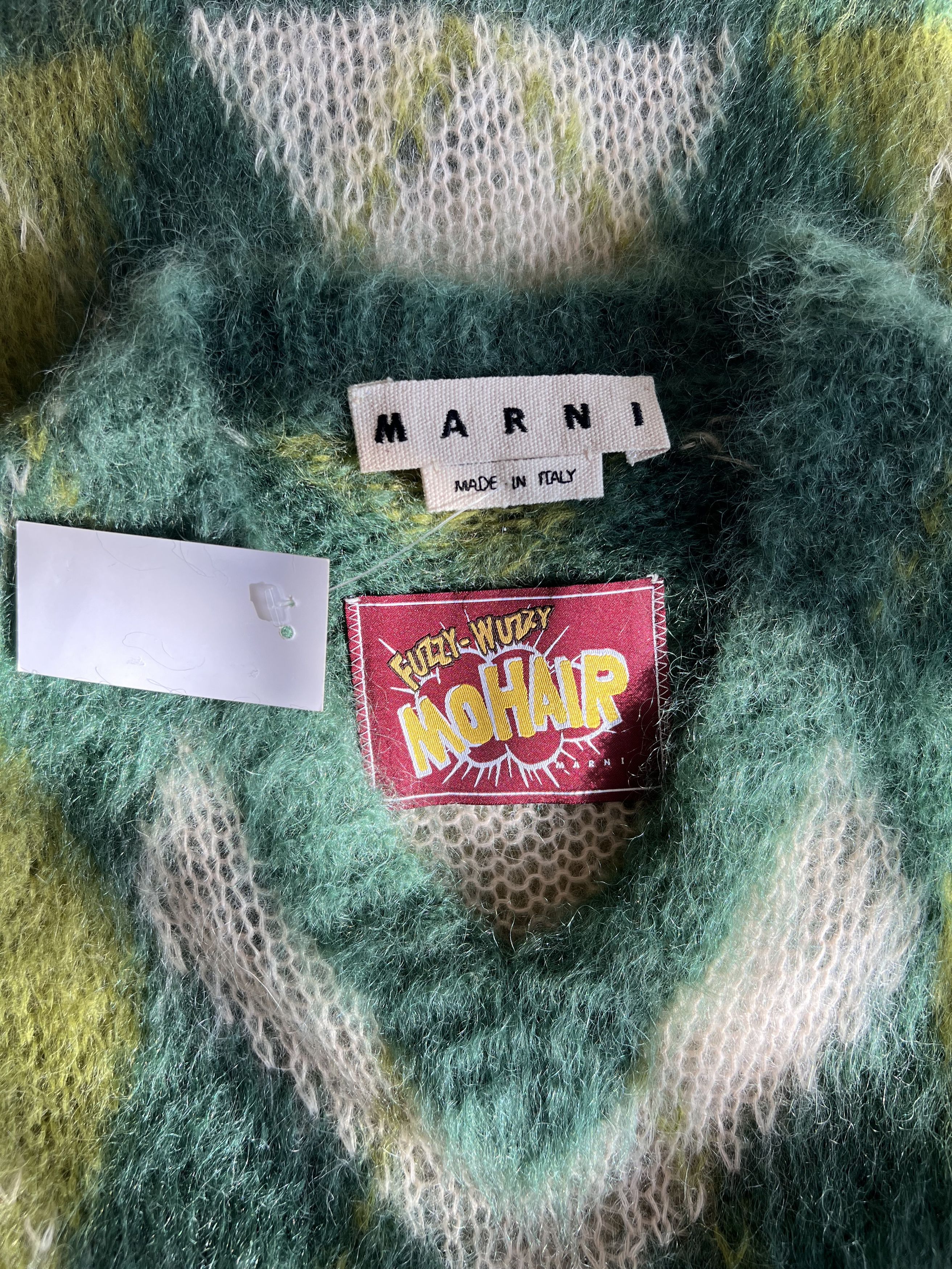 Marni Marni Mohair Argyle Sweater Vest in Green Size US M / EU 48-50 / 2 - 6 Thumbnail