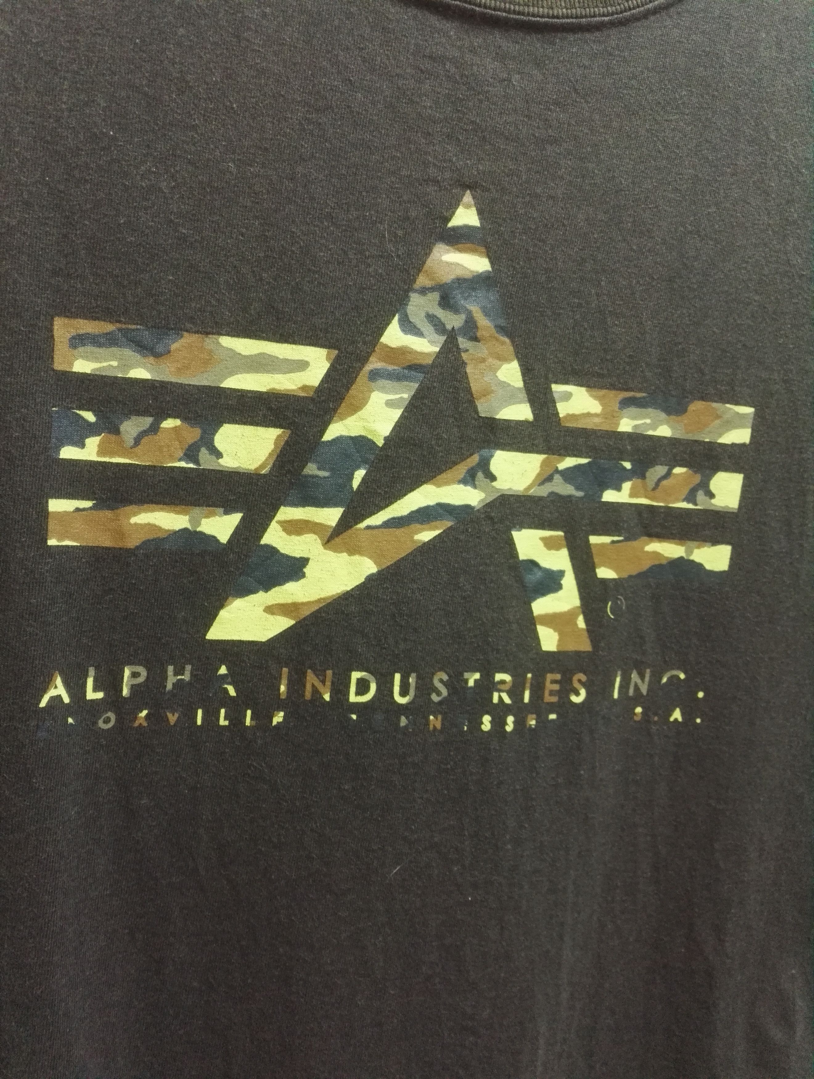Alpha Industries vintage Alpha Industries t shirt nice design Army (c34) Size US M / EU 48-50 / 2 - 2 Thumbnail