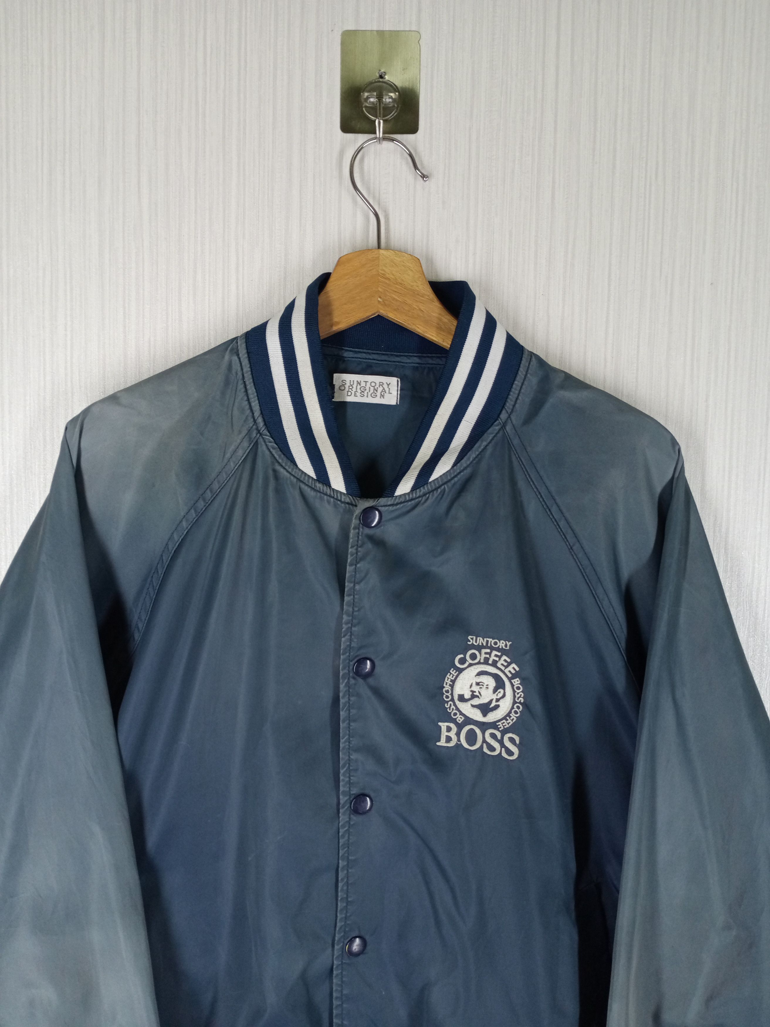 Japanese Brand Vintage Suntory Coffee Boss Varsity Nylon Jacket Distressed Size US L / EU 52-54 / 3 - 2 Thumbnail