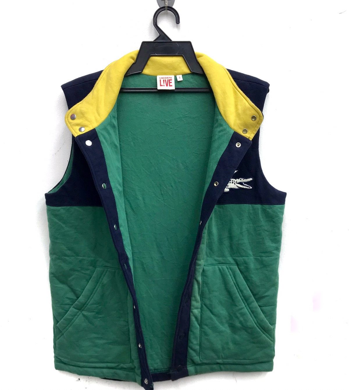 Designer × Lacoste × Vintage 🔥 NEED GONE 🔥VTG 90s LACOSTE EMBROIDERY SPELLOUT BIG LOGO Size US M / EU 48-50 / 2 - 6 Thumbnail