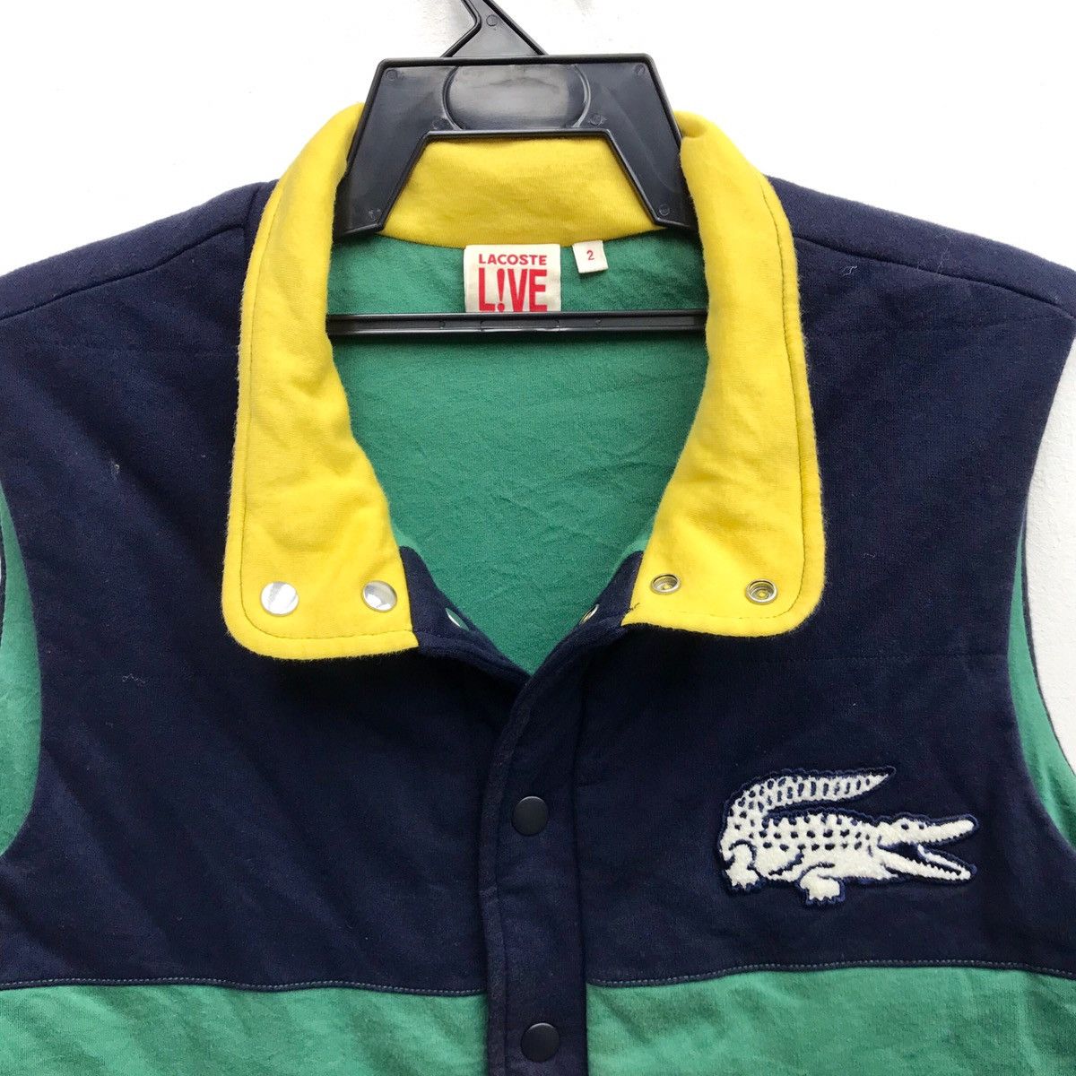 Designer × Lacoste × Vintage 🔥 NEED GONE 🔥VTG 90s LACOSTE EMBROIDERY SPELLOUT BIG LOGO Size US M / EU 48-50 / 2 - 3 Thumbnail