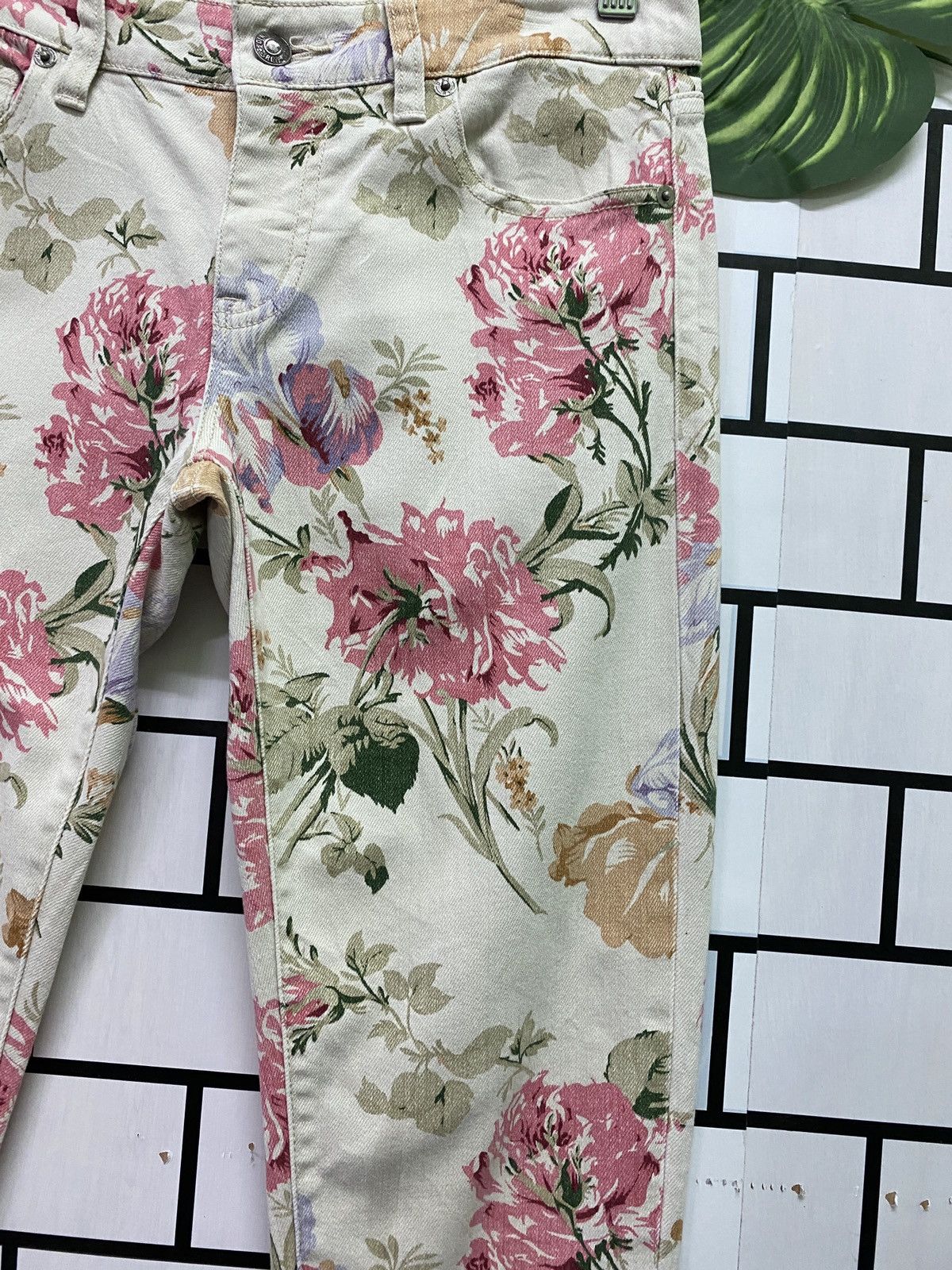 Denim & Supply Ralph Lauren × Polo Ralph Lauren × RRL Ralph Lauren DENIM & SUPPLY RALPH LAUREN Floral Motif Zipper Ankle Pants Size US 29 - 5 Thumbnail