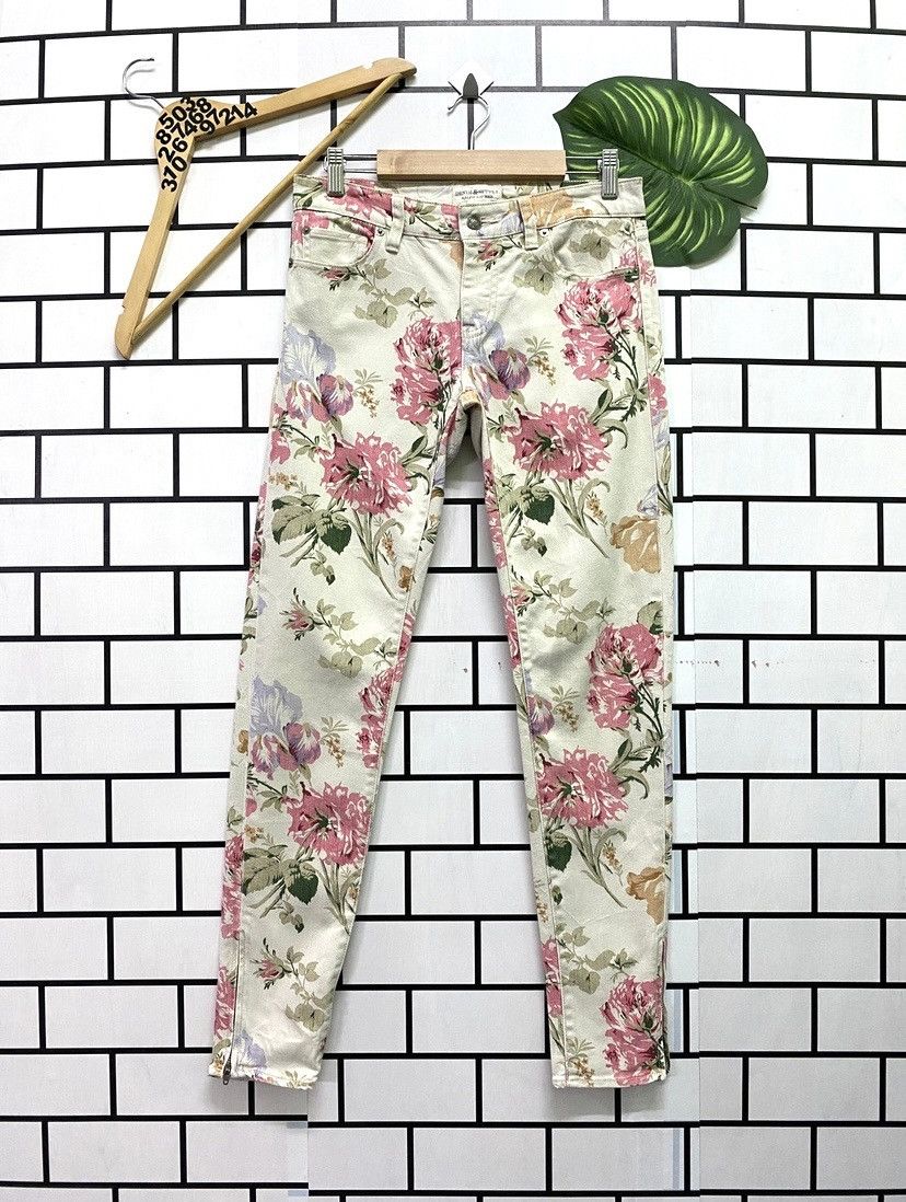 Denim & Supply Ralph Lauren × Polo Ralph Lauren × RRL Ralph Lauren DENIM & SUPPLY RALPH LAUREN Floral Motif Zipper Ankle Pants Size US 29 - 1 Thumbnail