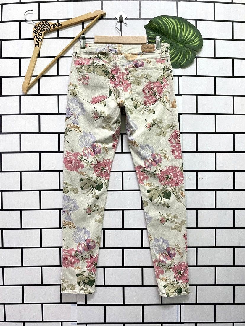 Denim & Supply Ralph Lauren × Polo Ralph Lauren × RRL Ralph Lauren DENIM & SUPPLY RALPH LAUREN Floral Motif Zipper Ankle Pants Size US 29 - 2 Thumbnail