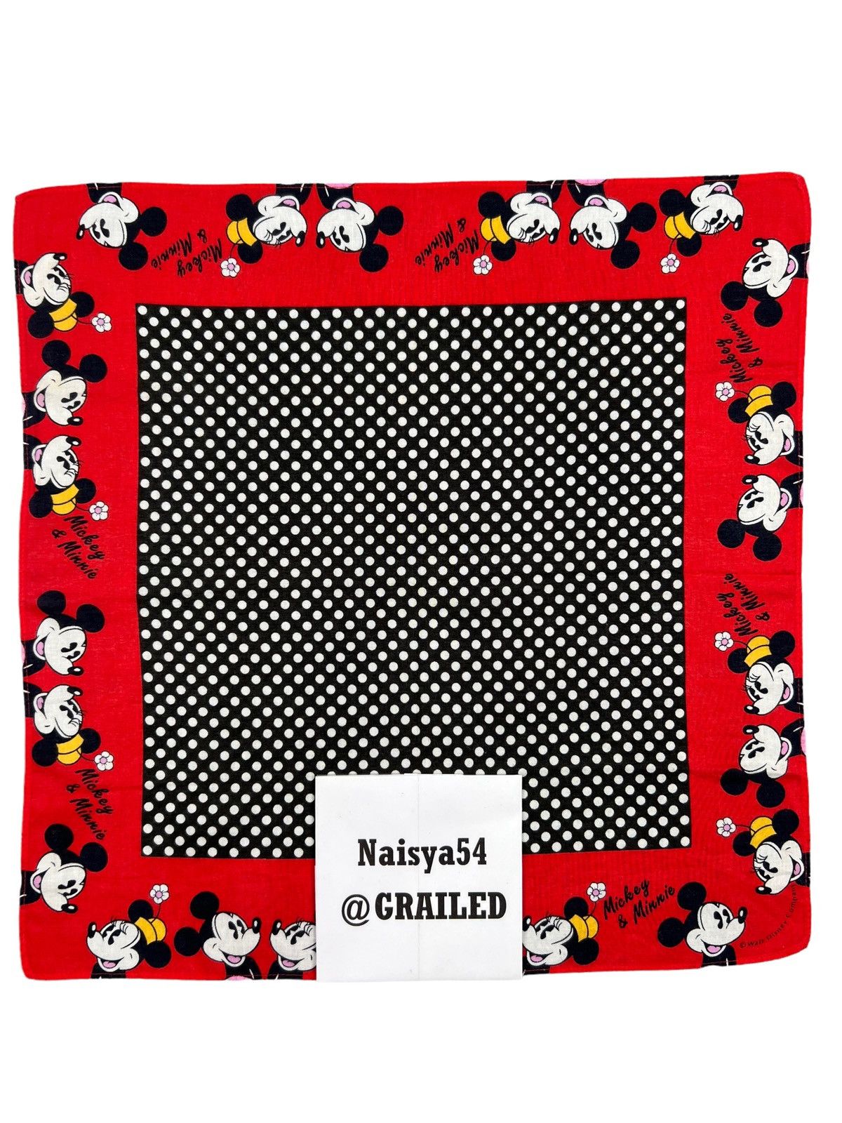 Disney Mickey Mouse Handkerchief Neckerchief Bandana Pocketsquare Size ONE SIZE - 5 Thumbnail