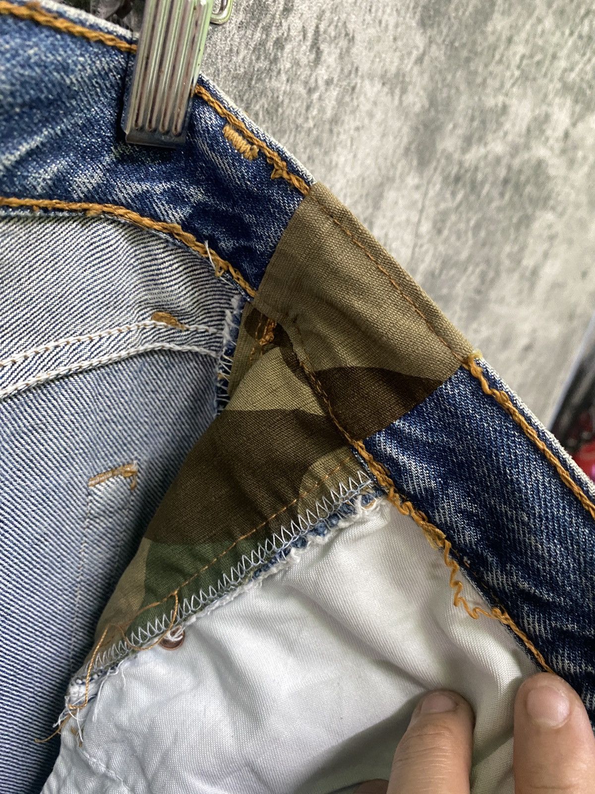Levi's × Vintage Vintage LEVIS 501 Custom Camo Reconstructed Hybrid Denim Size US 28 / EU 44 - 12 Thumbnail