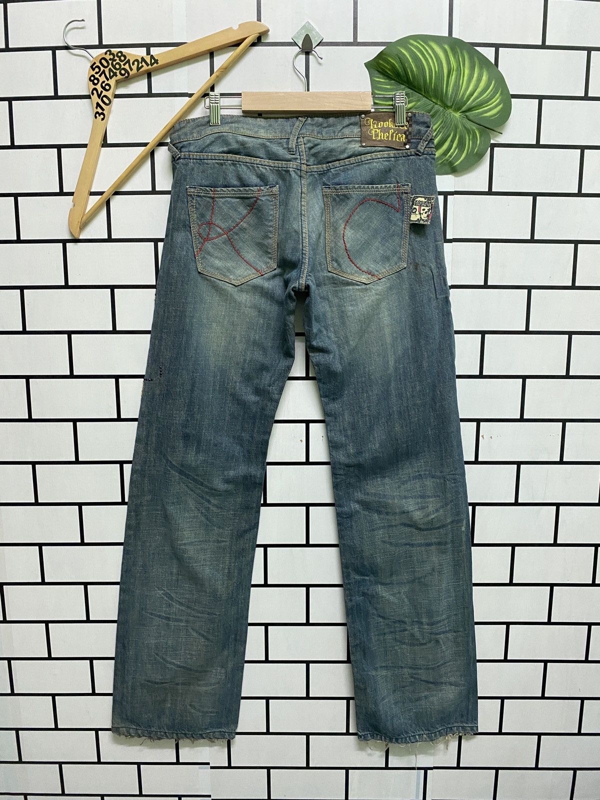 Designer × Disney × Japanese Brand Japan KOOK & CHELICA Mickey Mouse Design Low Rise Denim Size US 30 / EU 46 - 2 Thumbnail