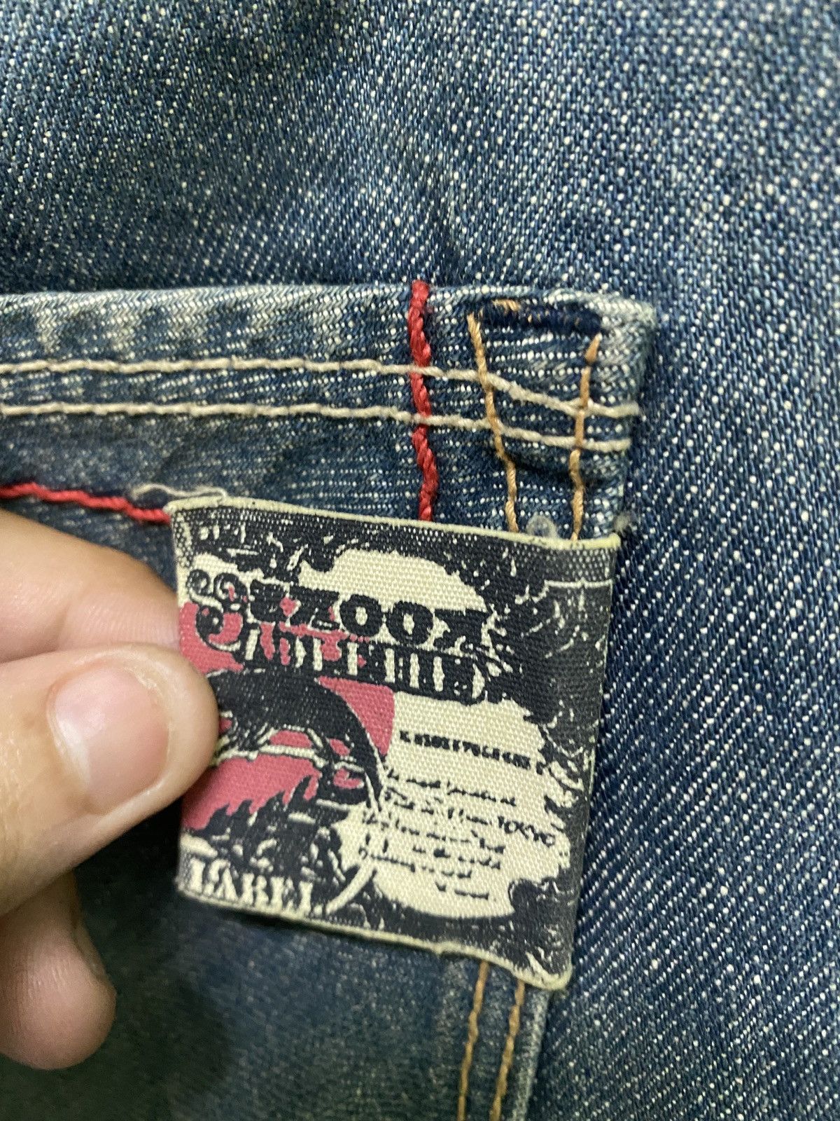 Designer × Disney × Japanese Brand Japan KOOK & CHELICA Mickey Mouse Design Low Rise Denim Size US 30 / EU 46 - 13 Thumbnail