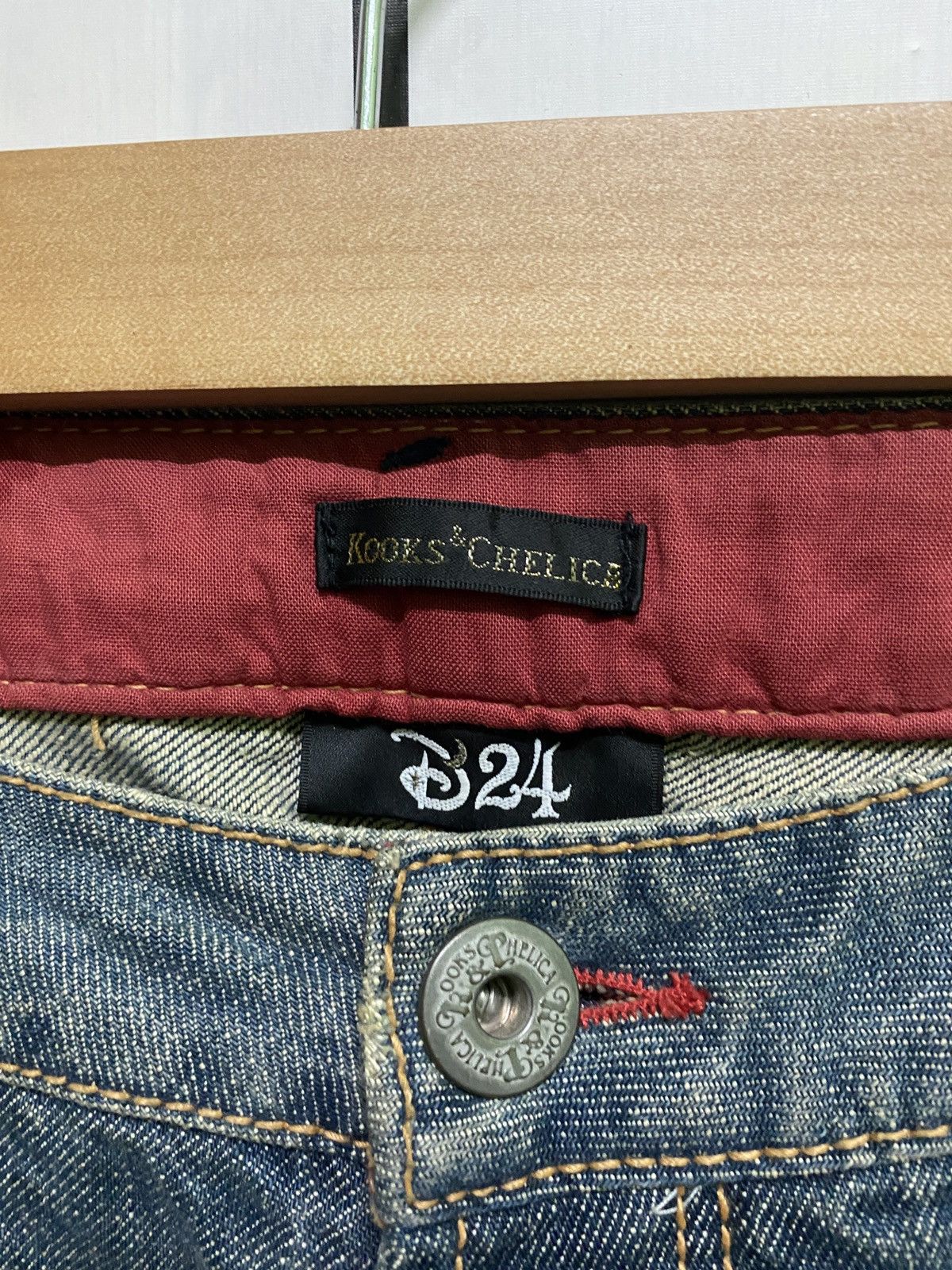 Designer × Disney × Japanese Brand Japan KOOK & CHELICA Mickey Mouse Design Low Rise Denim Size US 30 / EU 46 - 11 Thumbnail