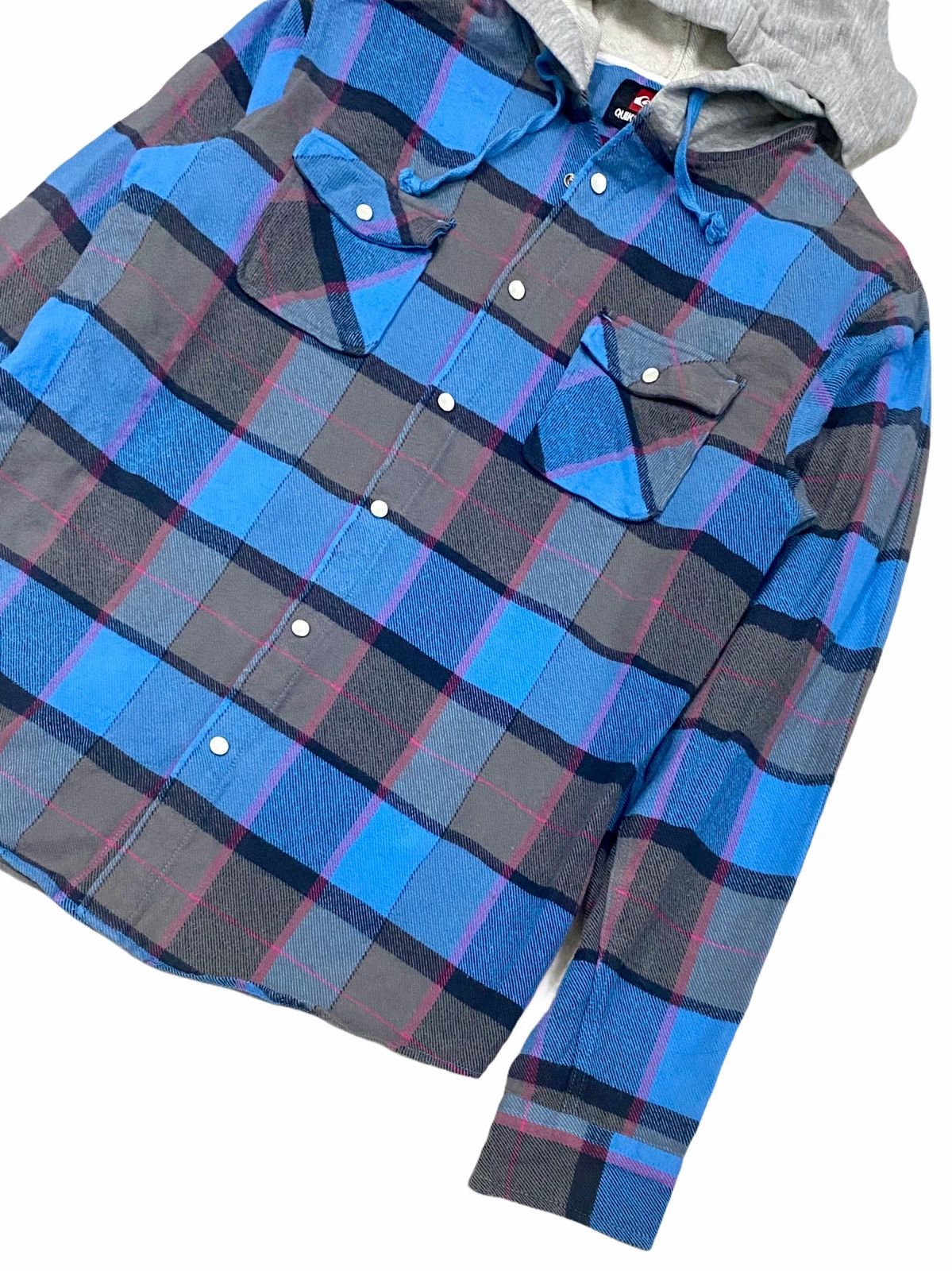 Flannel × Quicksilver QUICKSILVER CHECK MOUNT BLUE LONG SLEEVES FLANNEL SHIRTS Size US S / EU 44-46 / 1 - 6 Thumbnail