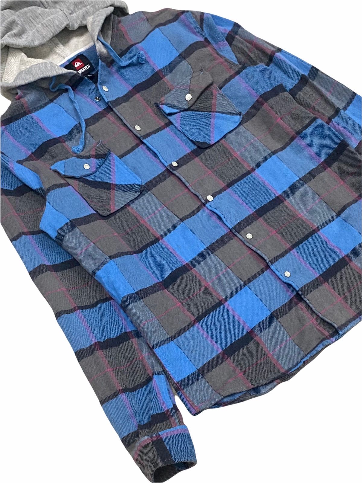 Flannel × Quicksilver QUICKSILVER CHECK MOUNT BLUE LONG SLEEVES FLANNEL SHIRTS Size US S / EU 44-46 / 1 - 7 Thumbnail