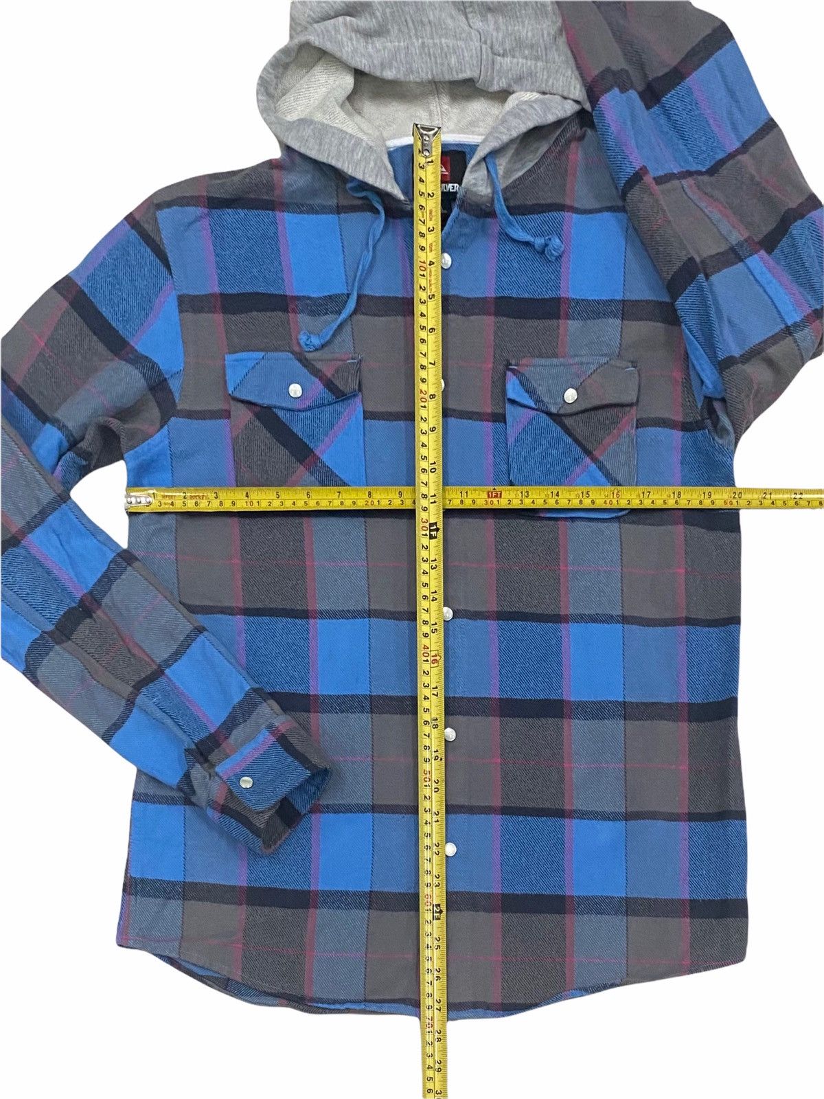 Flannel × Quicksilver QUICKSILVER CHECK MOUNT BLUE LONG SLEEVES FLANNEL SHIRTS Size US S / EU 44-46 / 1 - 16 Thumbnail
