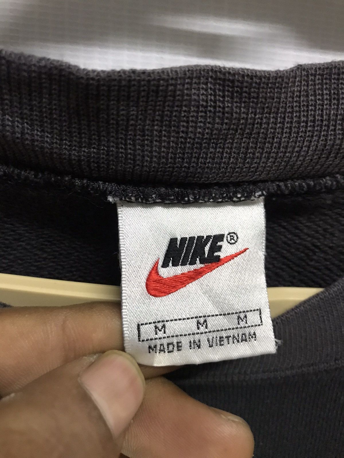 Nike × Vintage Vintage nike small embroidered swoosh distressed sweatshirt Size US M / EU 48-50 / 2 - 3 Thumbnail