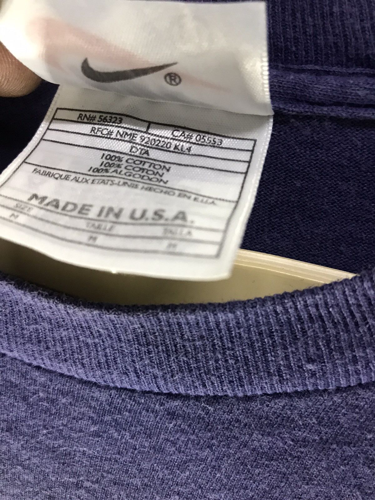 Nike × Vintage Vintage nike big swoosh tee Size US M / EU 48-50 / 2 - 4 Thumbnail