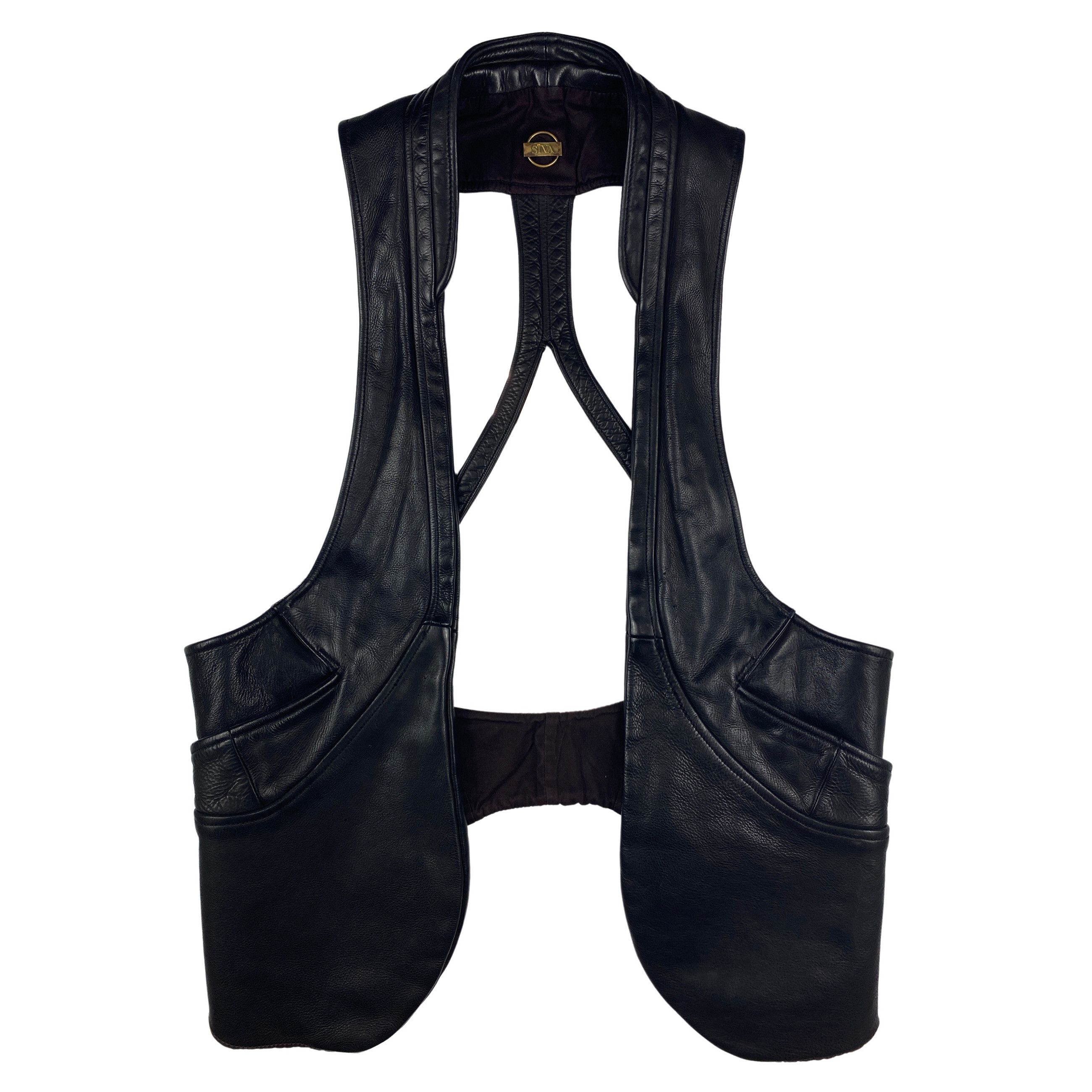 SIVA SS13 Black Leather Holster Vest Size US M / EU 48-50 / 2 - 1 Thumbnail