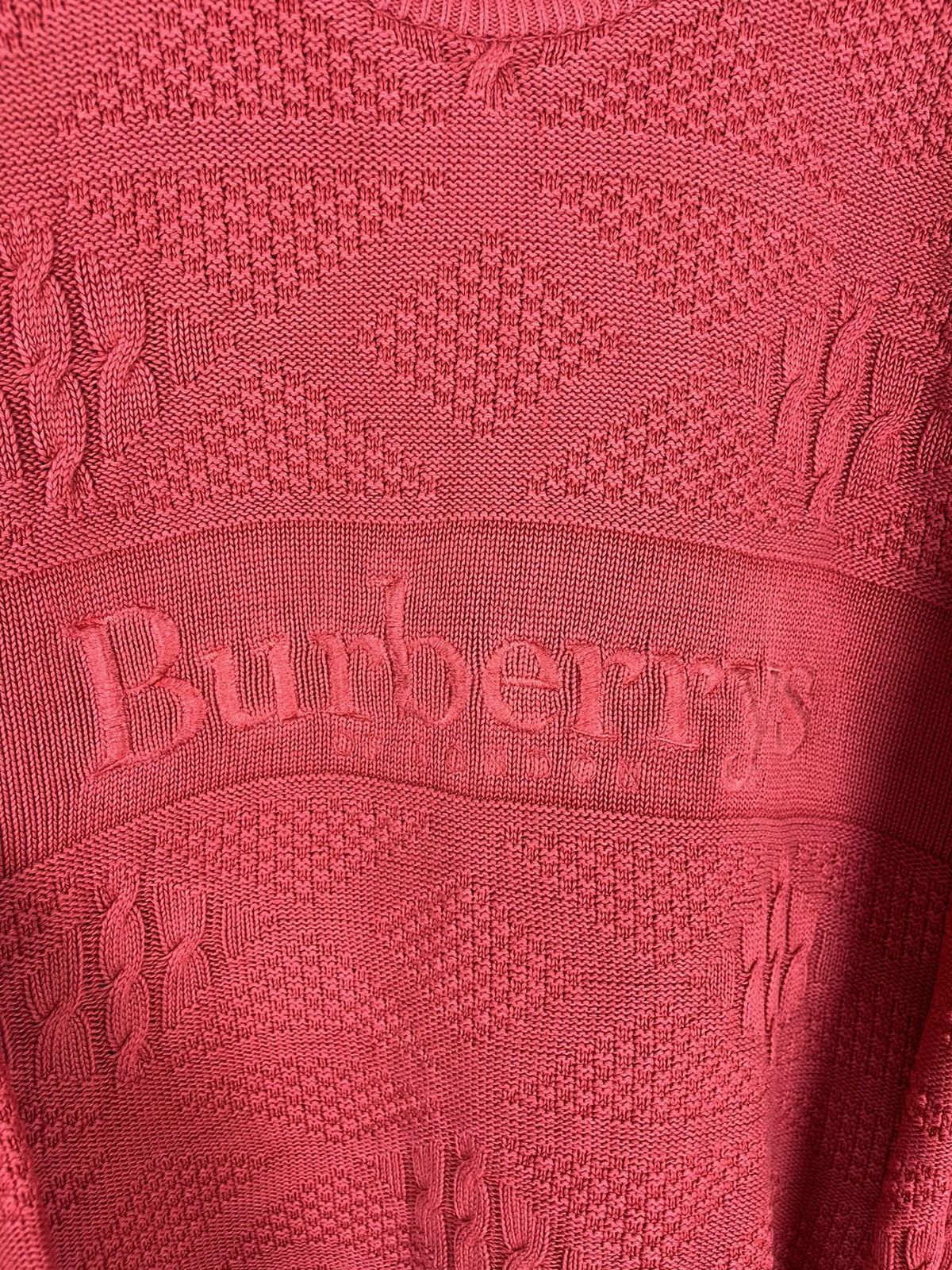 Burberry Burberrys of London vintage knit oversized sweater big logo Size US XL / EU 56 / 4 - 7 Thumbnail
