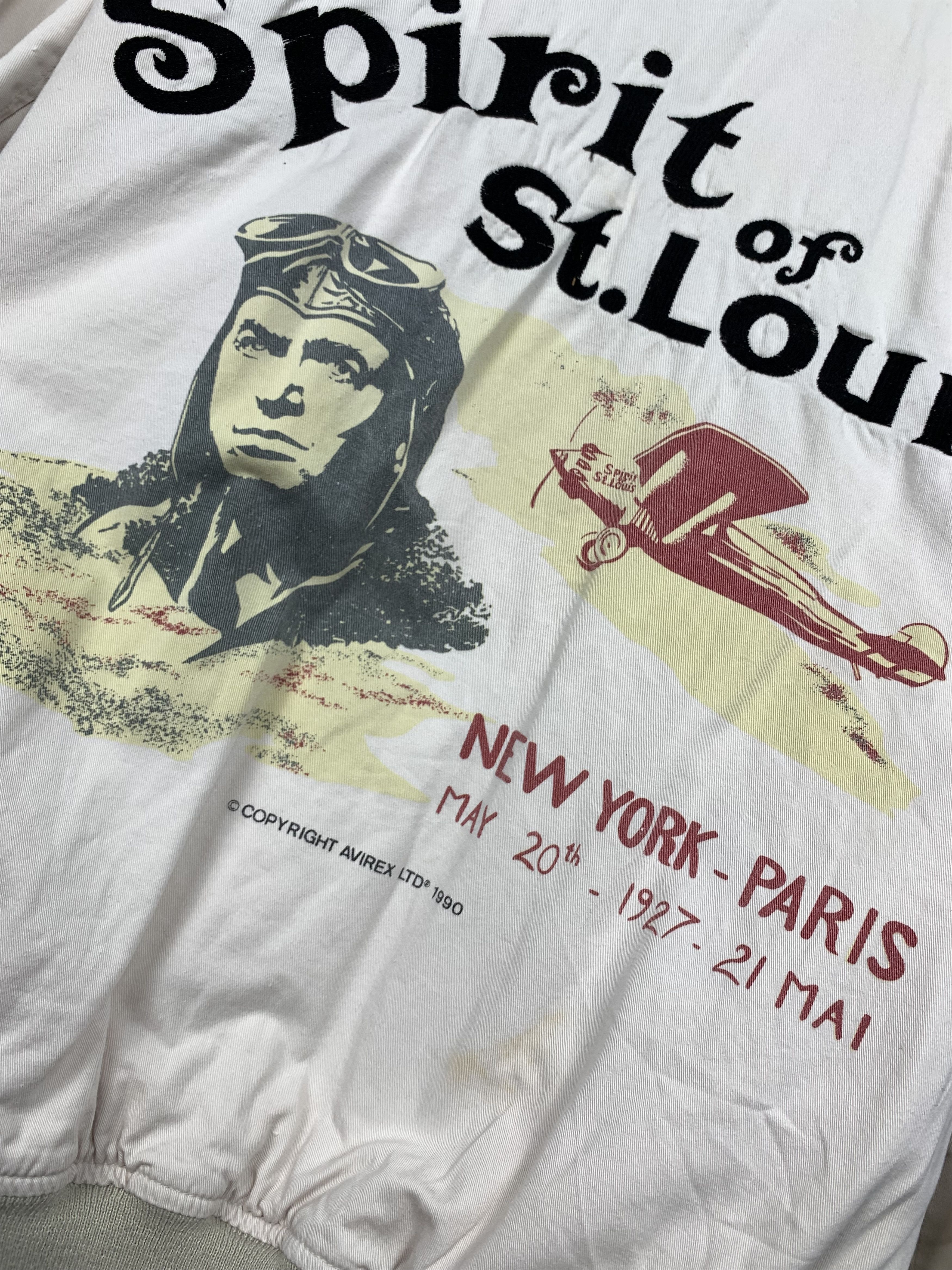 Avirex RARE Avirex 1990 Vintage Bomber Jacket Spirits Of St. Louis Size US L / EU 52-54 / 3 - 3 Thumbnail