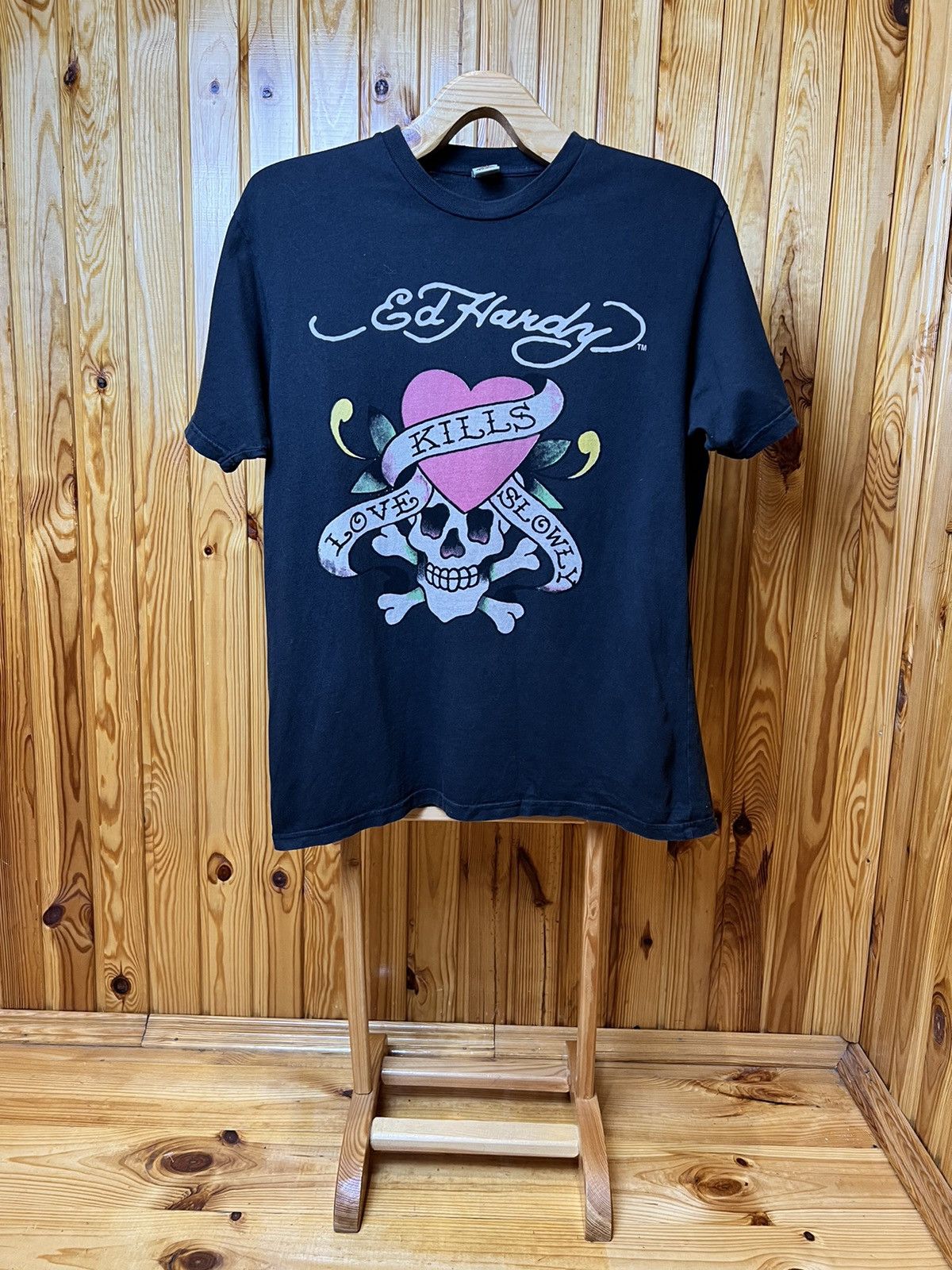 Pre-owned Christian Audigier X Ed Hardy Shirts In Black