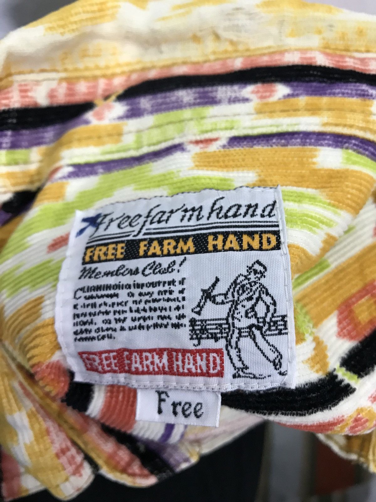 Japanese Brand × Vintage Vintage Japanese Brand Free Farm Hand Abstract Flannel Shirt Size US M / EU 48-50 / 2 - 4 Thumbnail