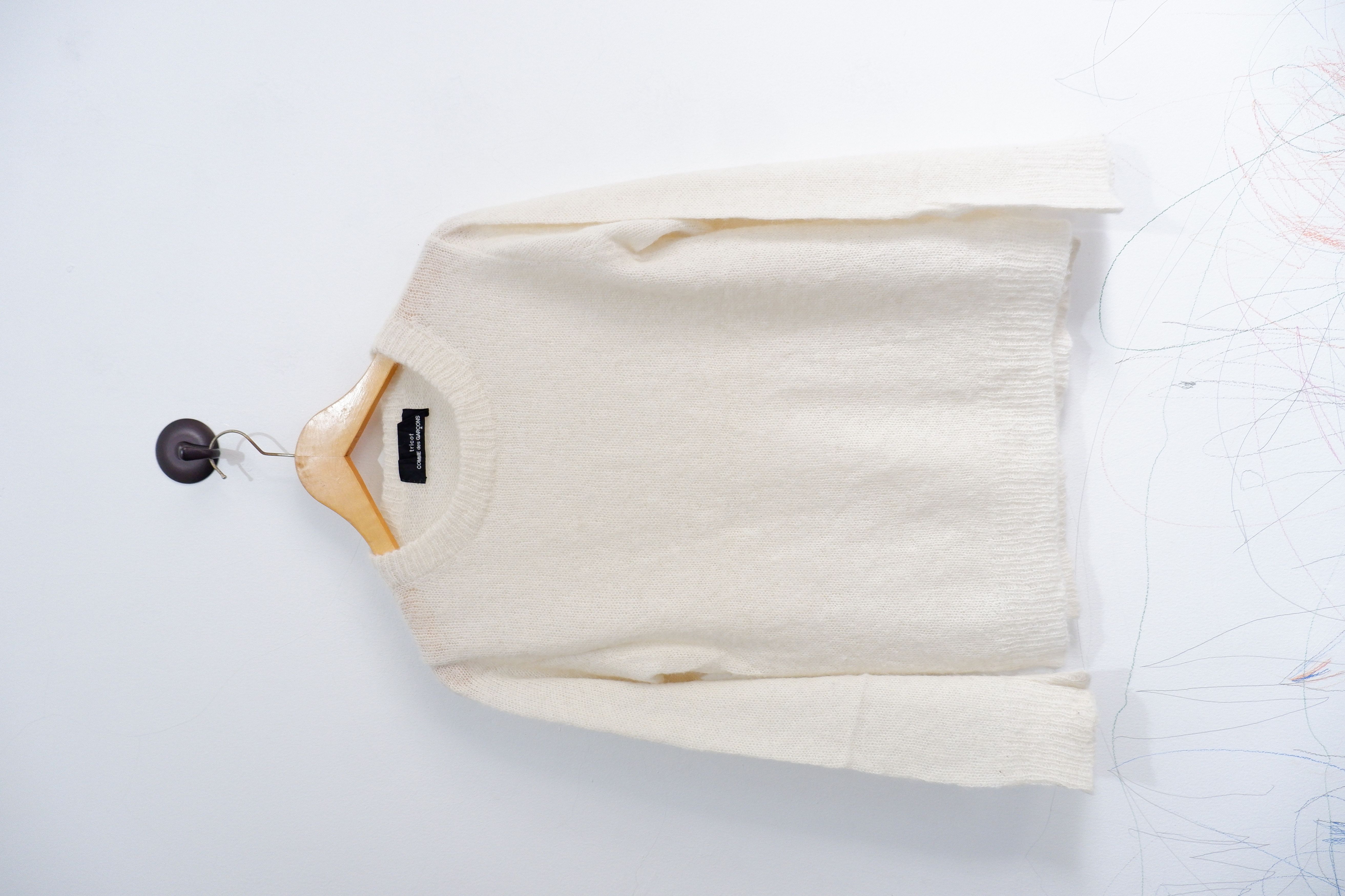 image of Comme Des Garcons Homme Plus x Tricot Comme Des Garcons 2016 Tricot Cdg Wool Mohair Knitwear in Ivo