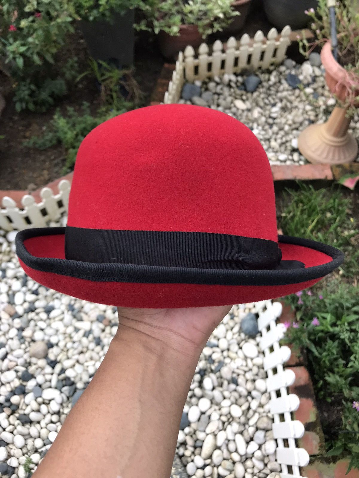 CA4LA × Japanese Brand × Vintage OFFER 💥 RED BOWLER BRETON KETTLE BRIM HAT BY CA4LA 🇯🇵 Size ONE SIZE - 2 Thumbnail