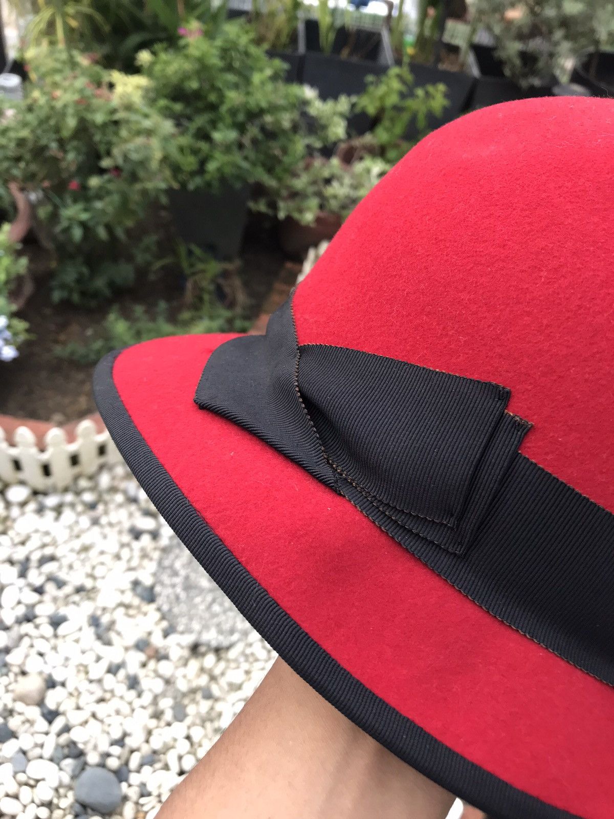 CA4LA × Japanese Brand × Vintage OFFER 💥 RED BOWLER BRETON KETTLE BRIM HAT BY CA4LA 🇯🇵 Size ONE SIZE - 5 Thumbnail