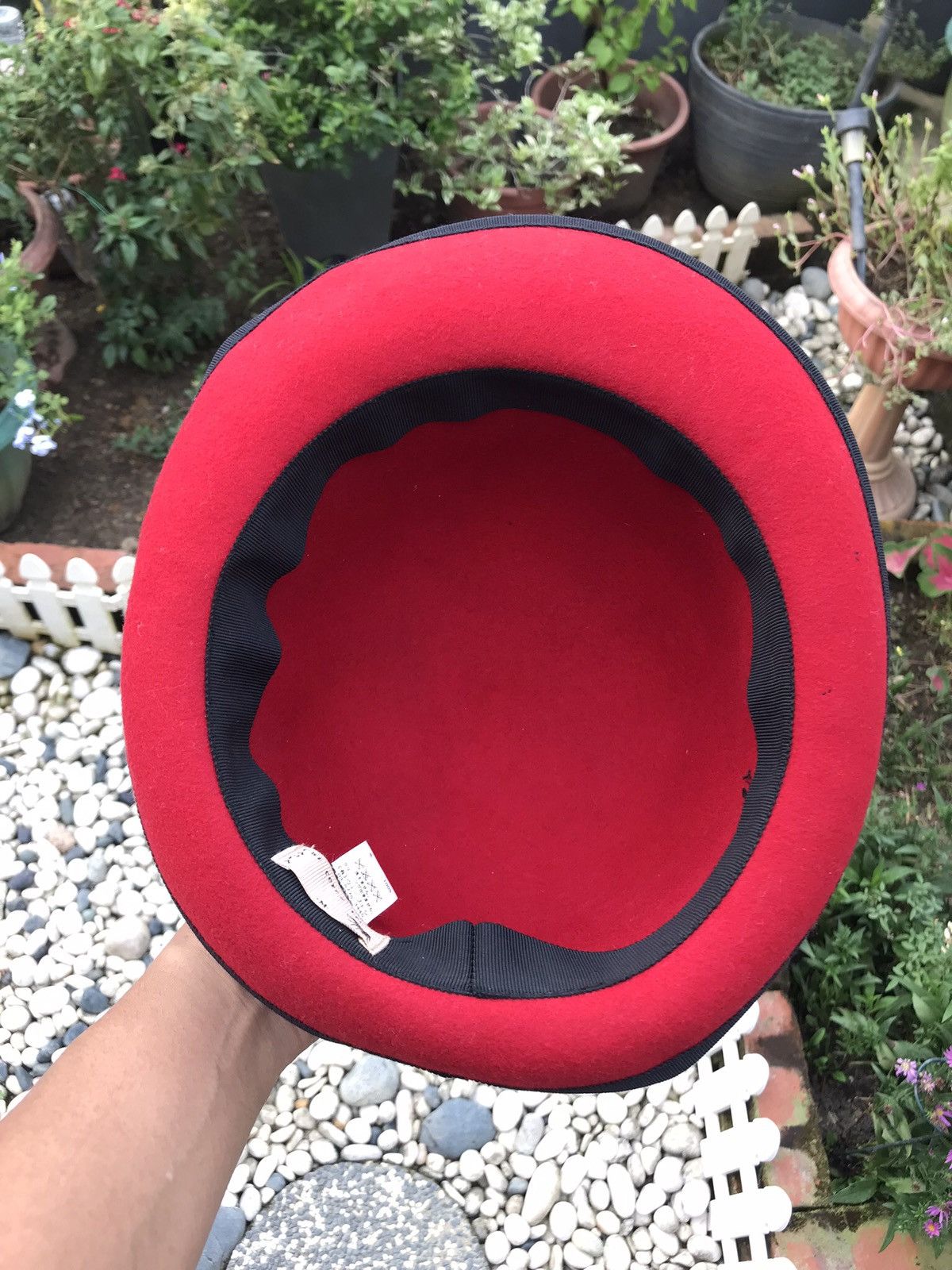 CA4LA × Japanese Brand × Vintage OFFER 💥 RED BOWLER BRETON KETTLE BRIM HAT BY CA4LA 🇯🇵 Size ONE SIZE - 4 Thumbnail