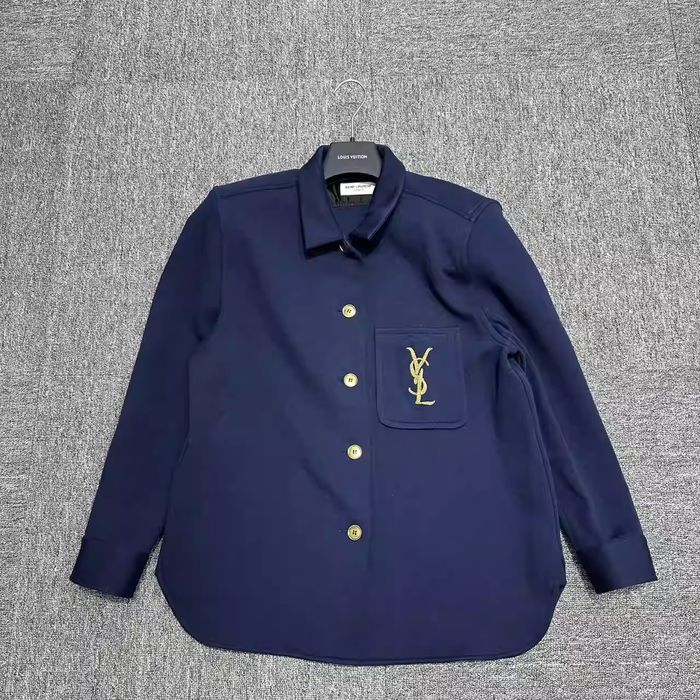 Saint Laurent Paris Saint Laurent Gold thread embroidery Shoulder pads