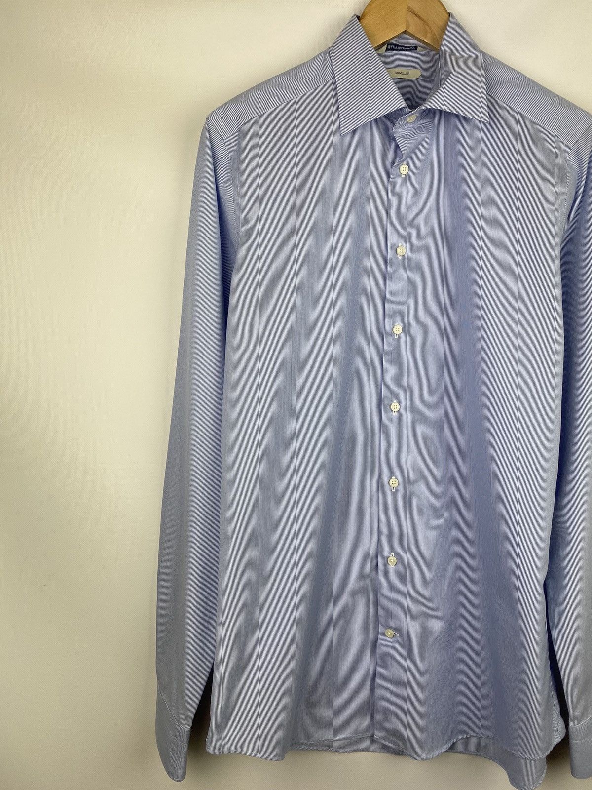 Suitsupply Suitsupply Traveler men’s striped slim fit button up shirt Size US M / EU 48-50 / 2 - 9 Thumbnail