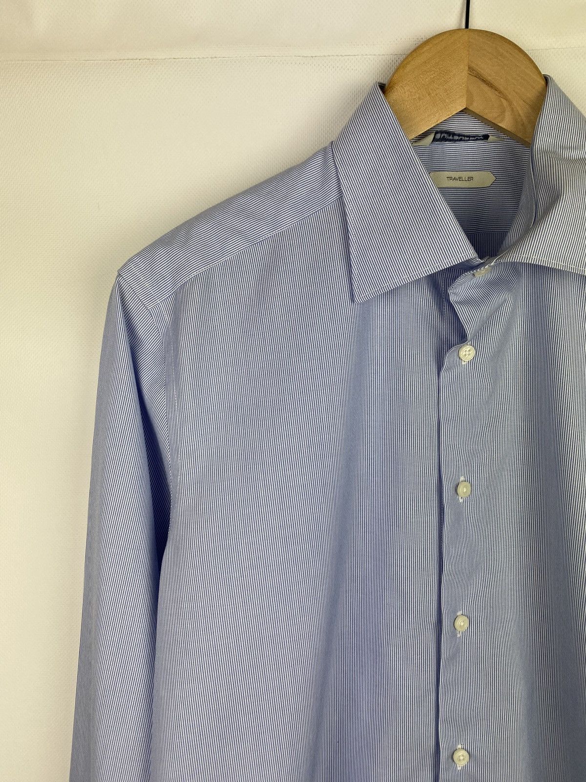 Suitsupply Suitsupply Traveler men’s striped slim fit button up shirt Size US M / EU 48-50 / 2 - 4 Thumbnail
