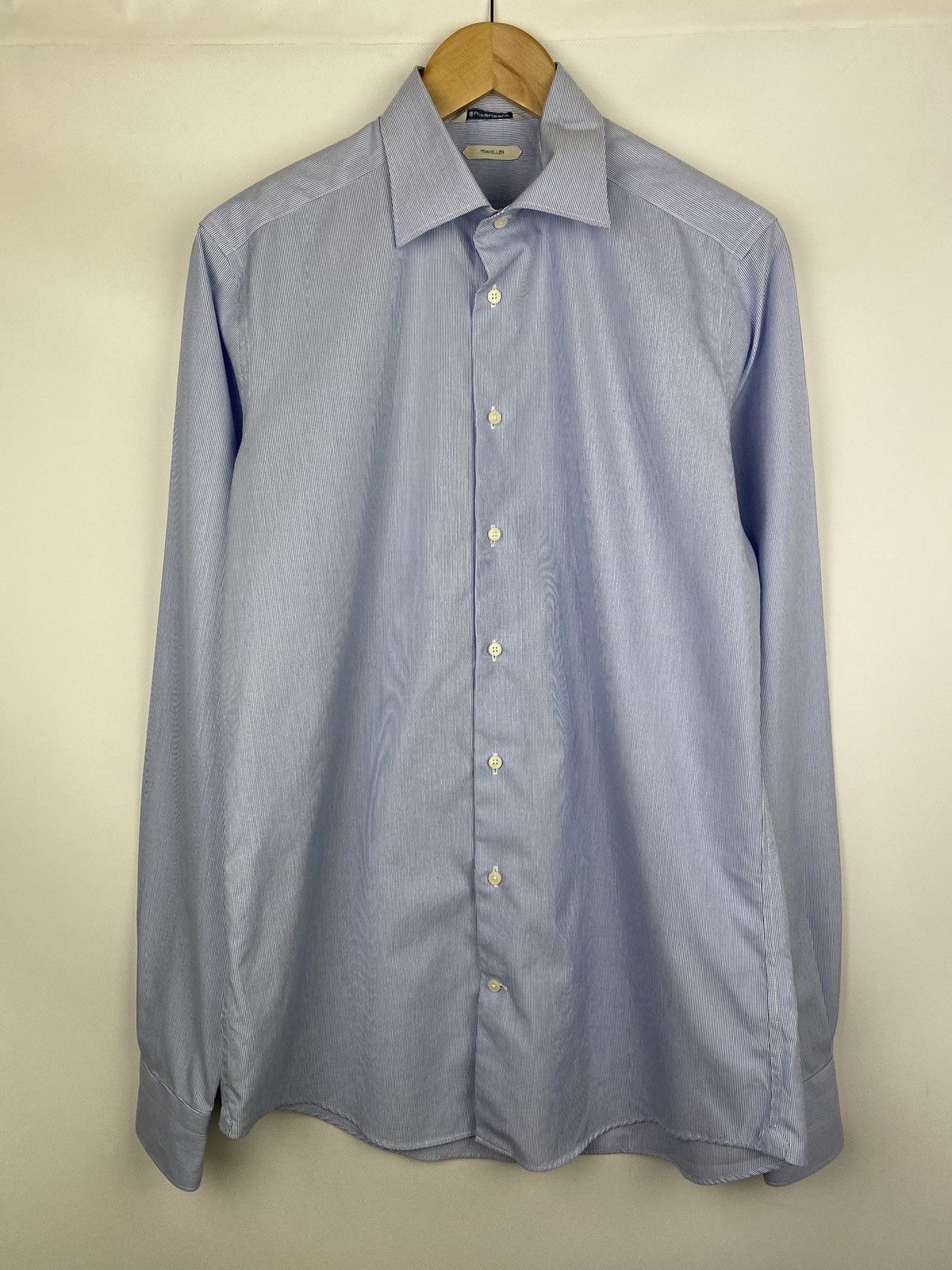 Suitsupply Suitsupply Traveler men’s striped slim fit button up shirt Size US M / EU 48-50 / 2 - 2 Thumbnail