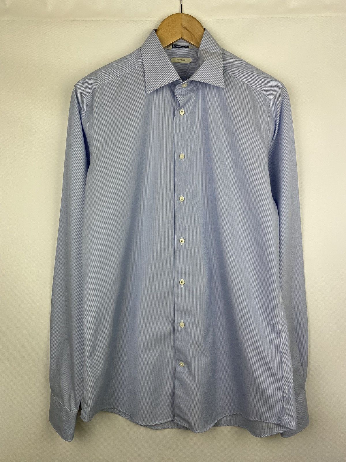 Suitsupply Suitsupply Traveler men’s striped slim fit button up shirt Size US M / EU 48-50 / 2 - 1 Thumbnail