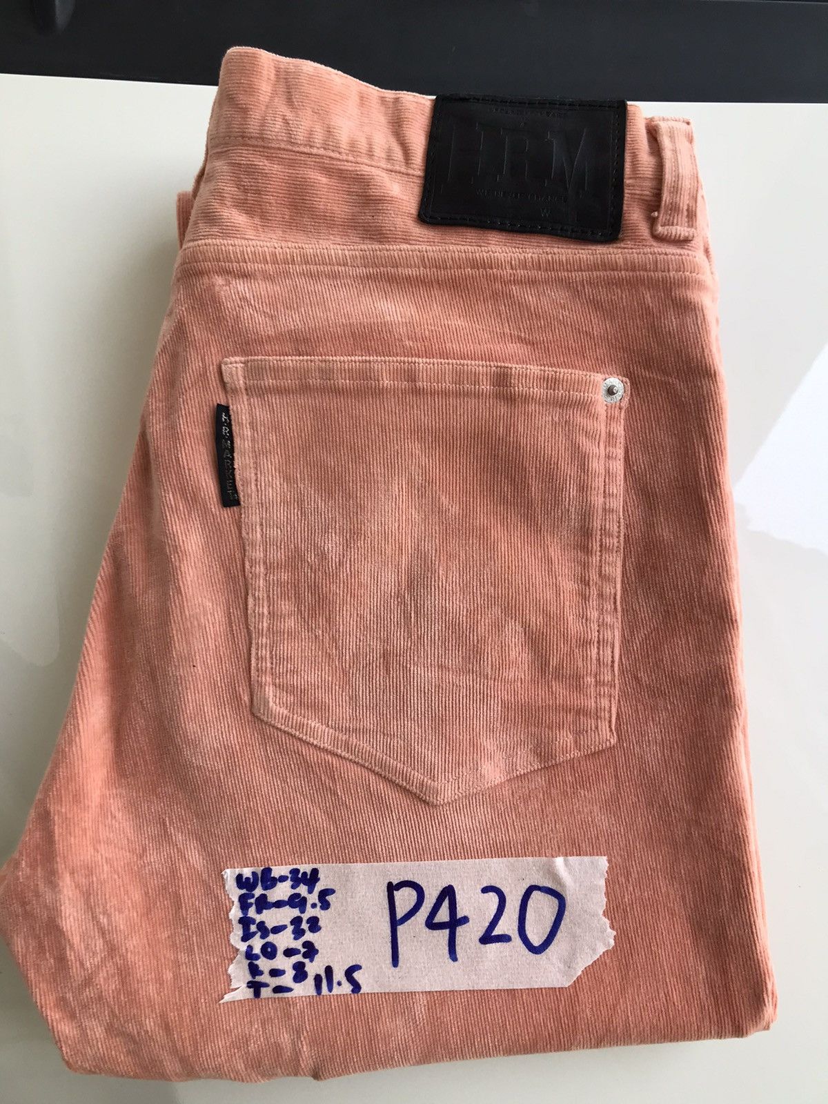 HOLLYWOOD RANCH MARKET Rare🔥🔥HR MARKET Japan Denim Corduroy jeans Size US 34 / EU 50 - 25 Thumbnail