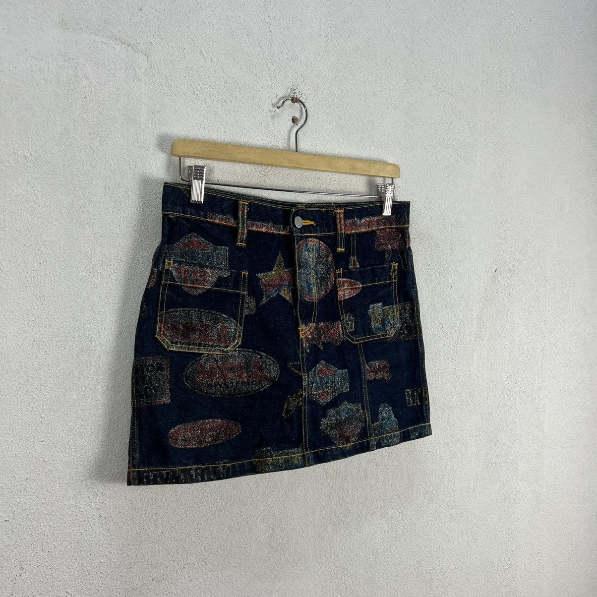 Hysteric Glamour BLUE DENIM SHORT SKIRT HYSTERIC GLAMOUR JAPAN FULL PRINT Size 30" / US 8 / IT 44 - 2 Thumbnail