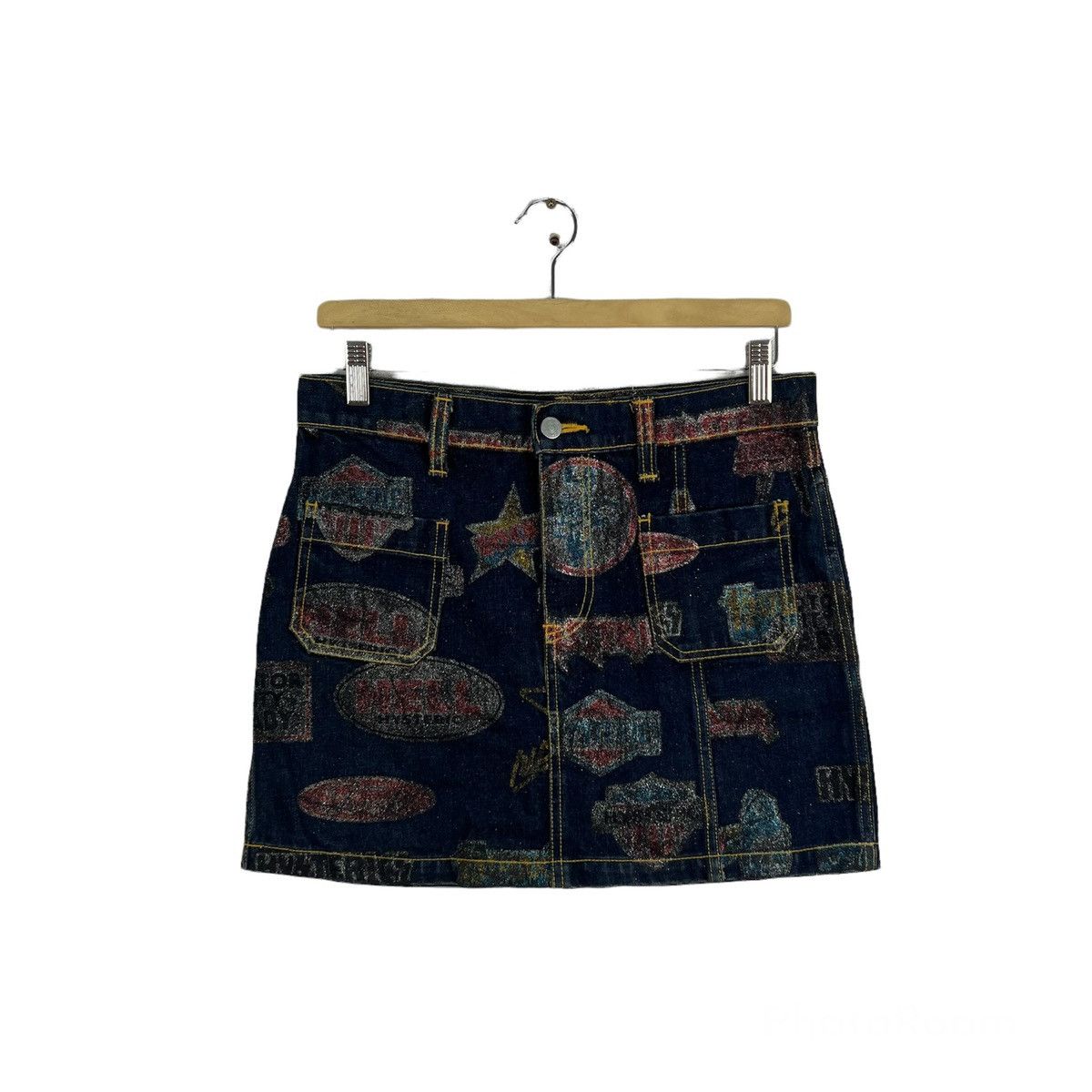 Hysteric Glamour BLUE DENIM SHORT SKIRT HYSTERIC GLAMOUR JAPAN FULL PRINT Size 30" / US 8 / IT 44 - 1 Thumbnail