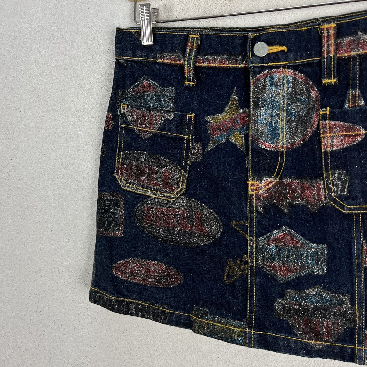 Hysteric Glamour BLUE DENIM SHORT SKIRT HYSTERIC GLAMOUR JAPAN FULL PRINT Size 30" / US 8 / IT 44 - 4 Thumbnail