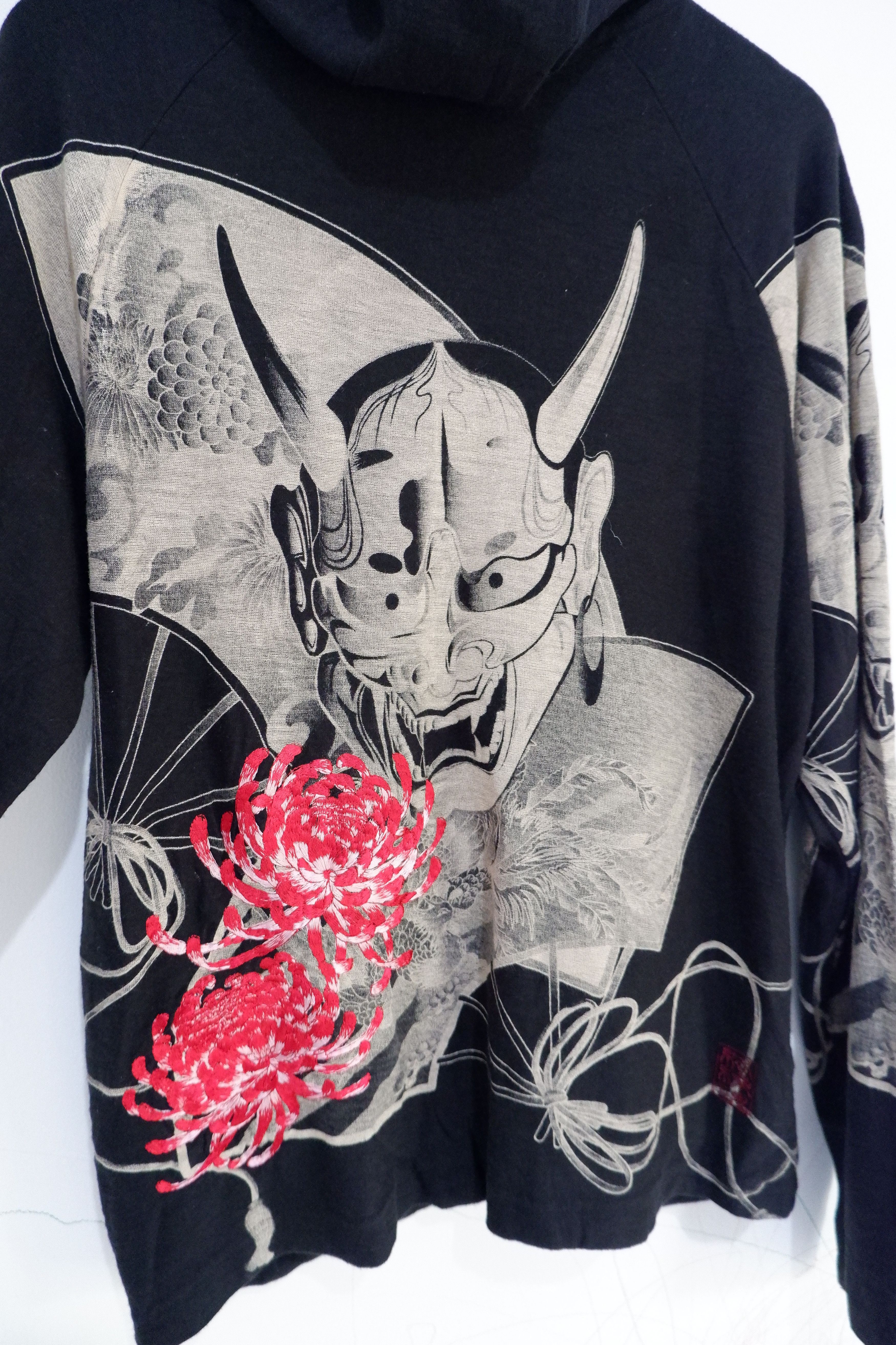 Japanese Brand Vintage Kara Kuri Tamashi Embroidered Zip Up Hoodie Size US L / EU 52-54 / 3 - 3 Thumbnail