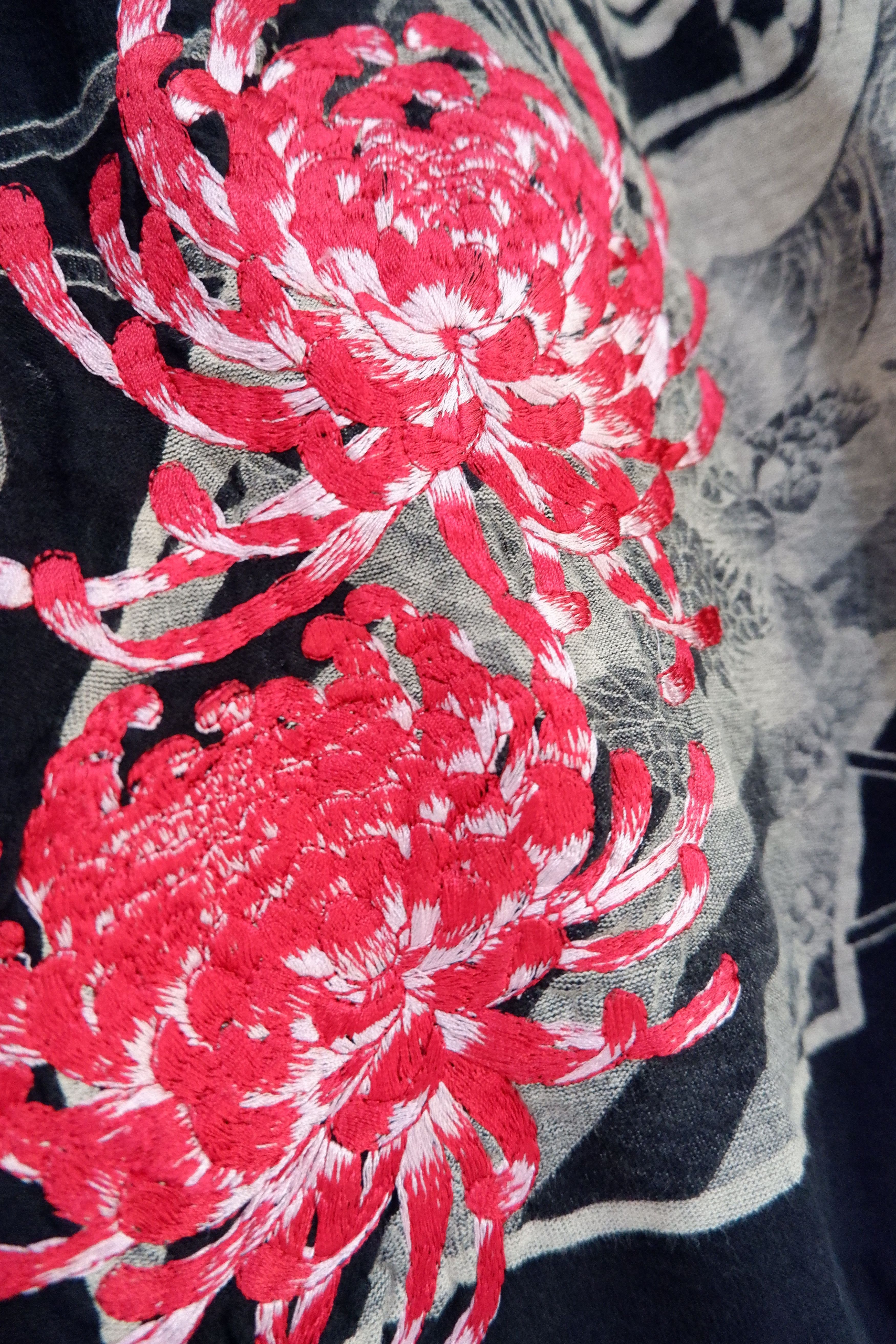 Japanese Brand Vintage Kara Kuri Tamashi Embroidered Zip Up Hoodie Size US L / EU 52-54 / 3 - 6 Thumbnail