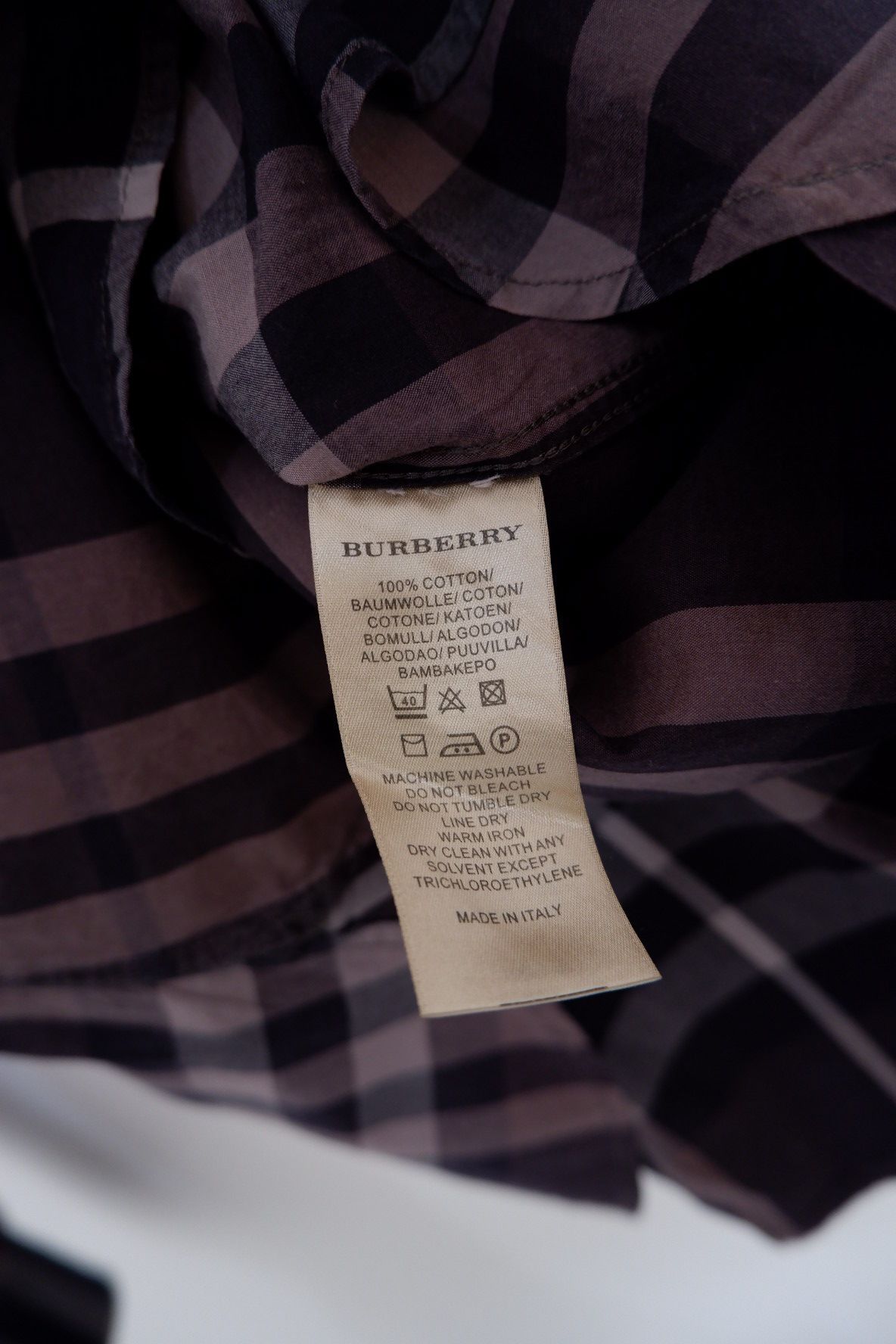 Burberry Burberry Grey Check Button Shirt Size US L / EU 52-54 / 3 - 6 Thumbnail