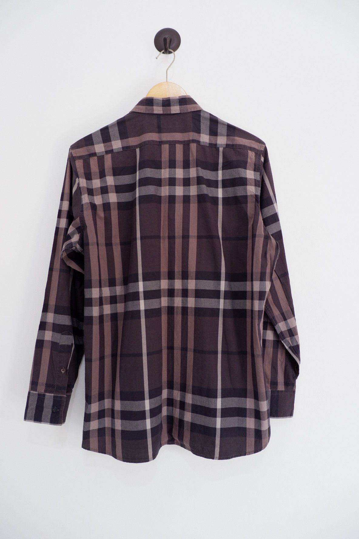 Burberry Burberry Grey Check Button Shirt Size US L / EU 52-54 / 3 - 2 Thumbnail