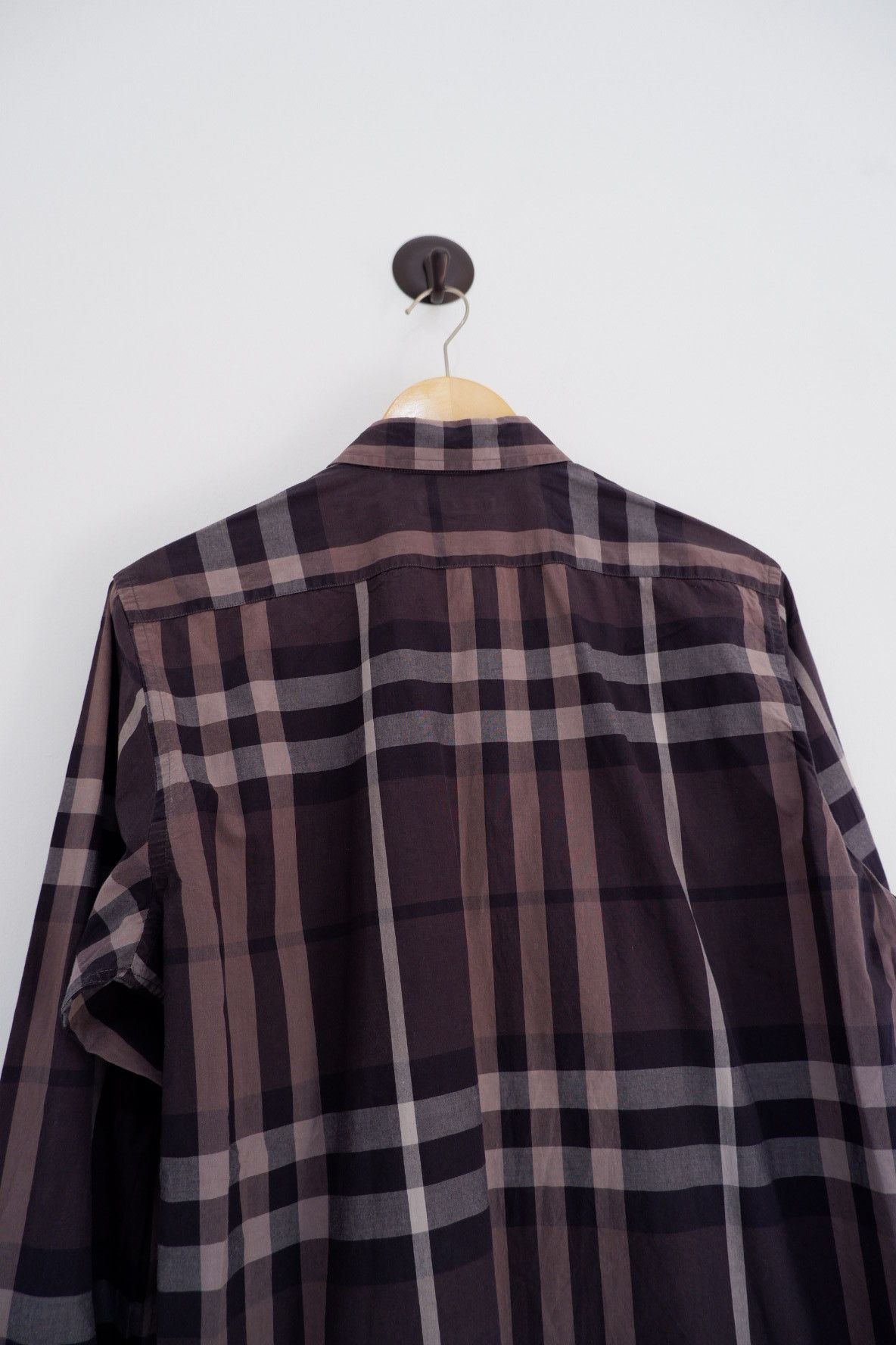 Burberry Burberry Grey Check Button Shirt Size US L / EU 52-54 / 3 - 3 Thumbnail