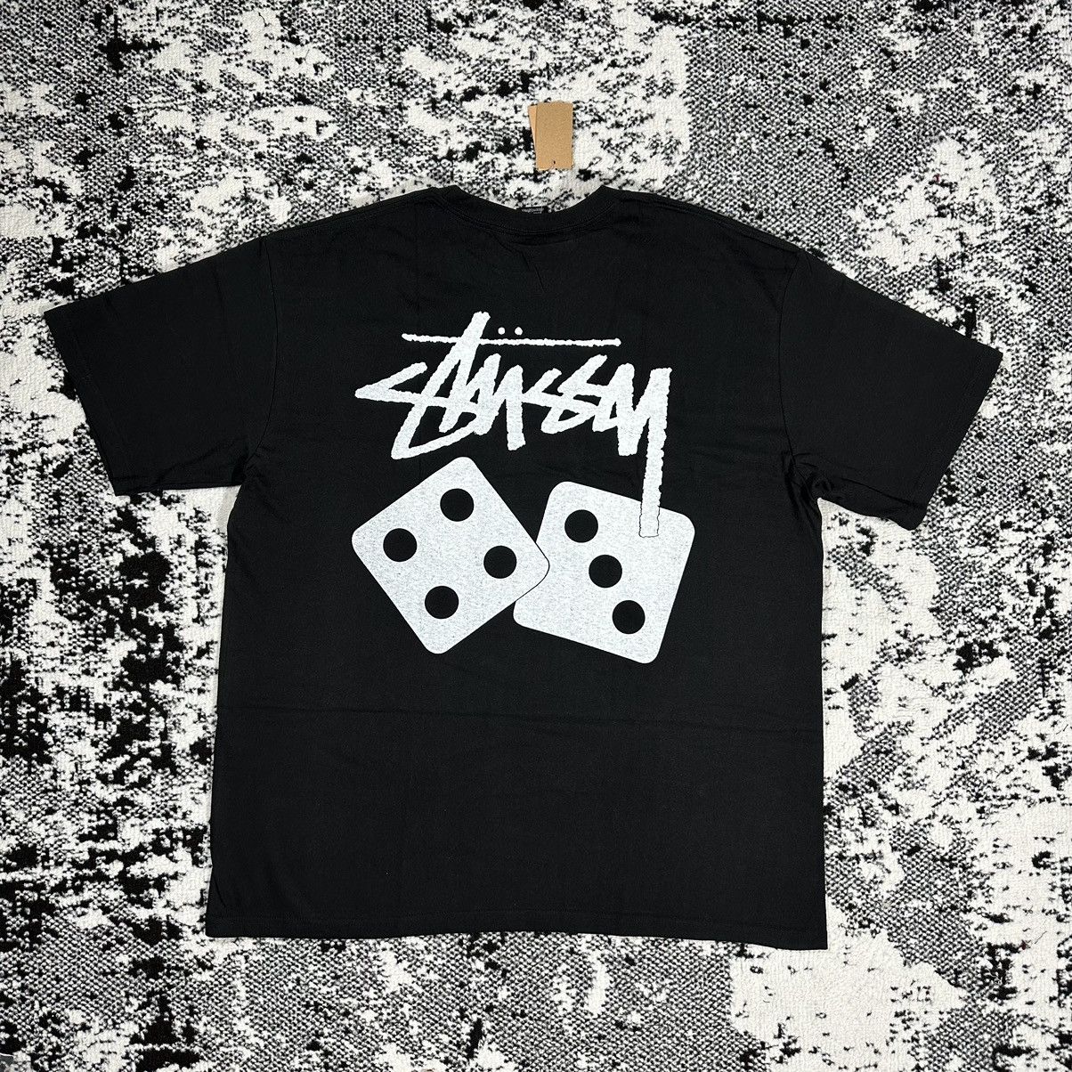 image of Stussy Dice Pig.dyed Tee Black - Xl, Men's