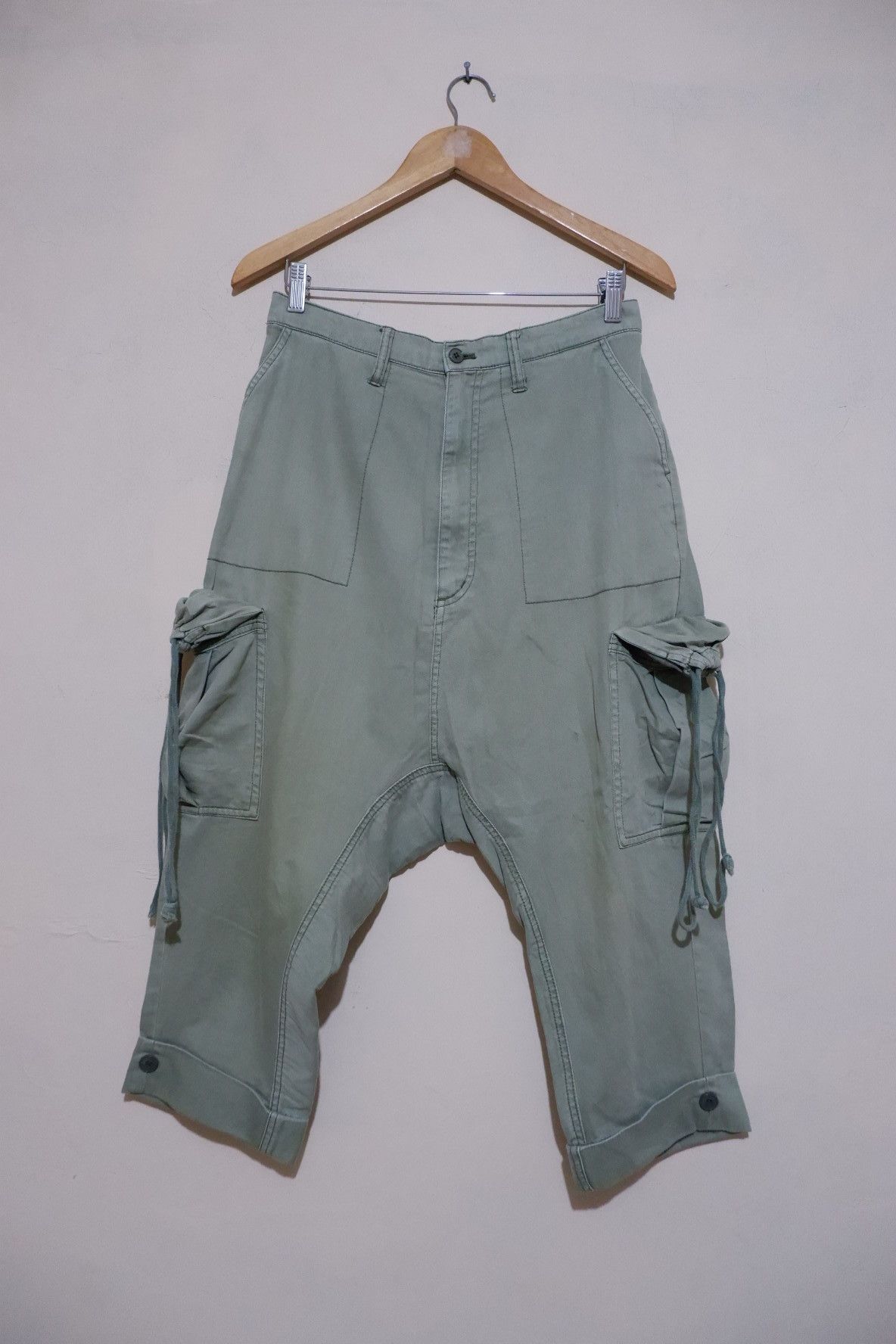 Issey Miyake Ne-net Military Cargo Drop Crotch Crop Pants Size US 30 / EU 46 - 1 Thumbnail