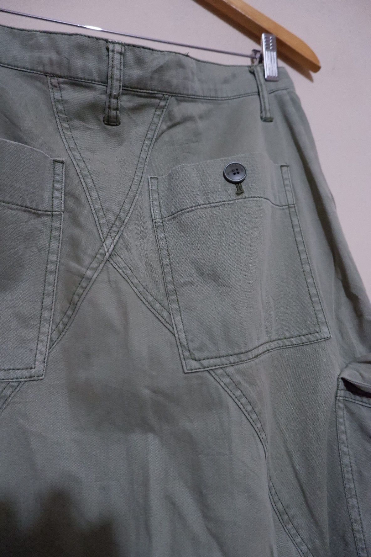 Issey Miyake Ne-net Military Cargo Drop Crotch Crop Pants Size US 30 / EU 46 - 6 Thumbnail